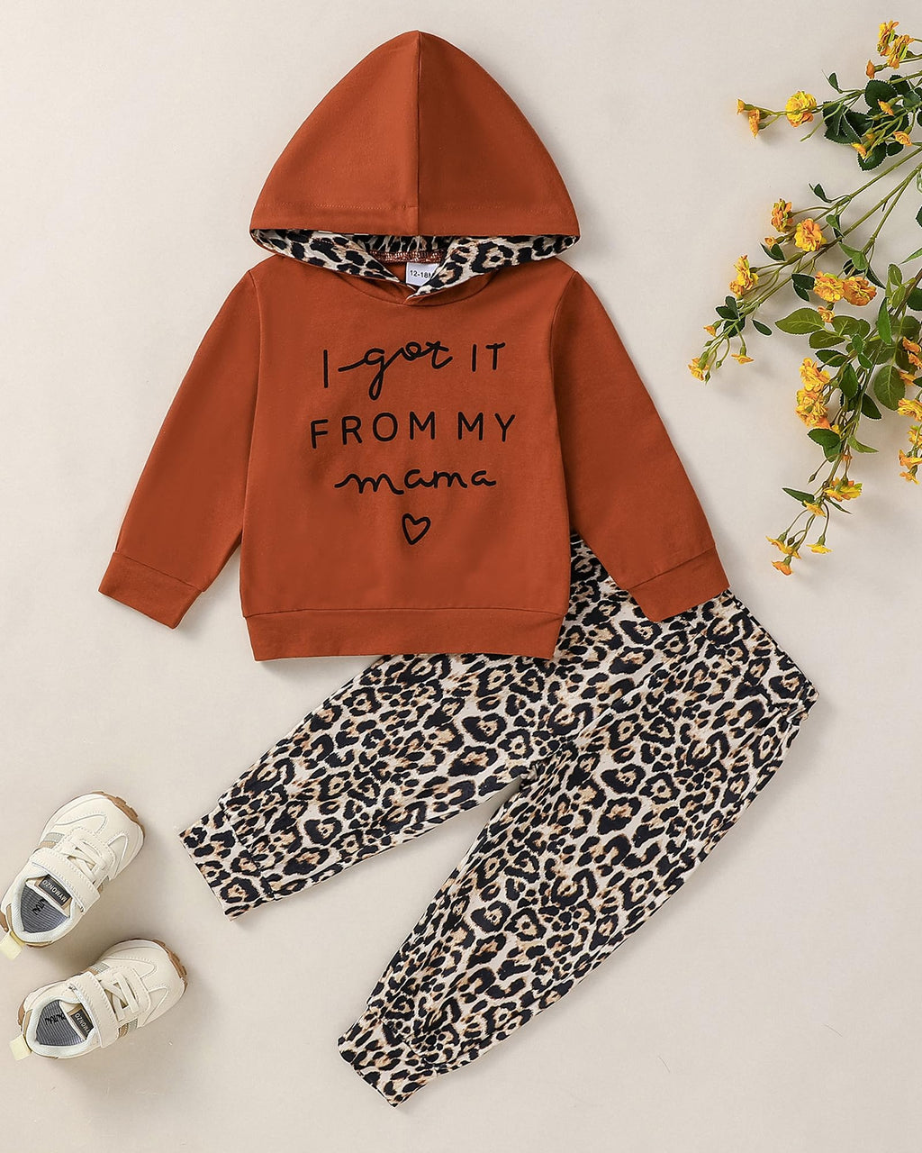 ZOEREA Toddler Girls Clothes Baby Outfits Letter Hoodie Sweatshirts Flower Sweatpants 2Pcs Tracksuit Fall Winter Clothing