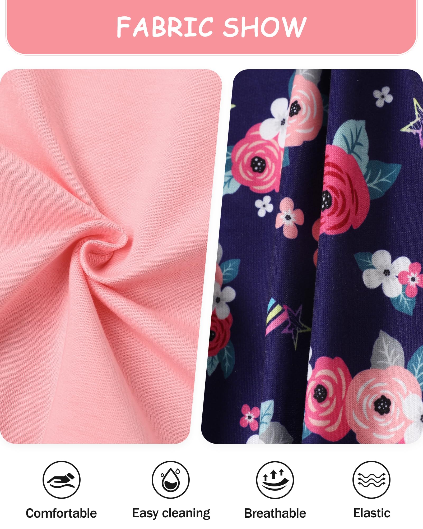 Coco&RARA Toddler Girls Clothes Baby Hoodie Sweatshirt Flower Sweatpants Outfits 2pcs Fall Winter Tracksuit Set 18M-6T