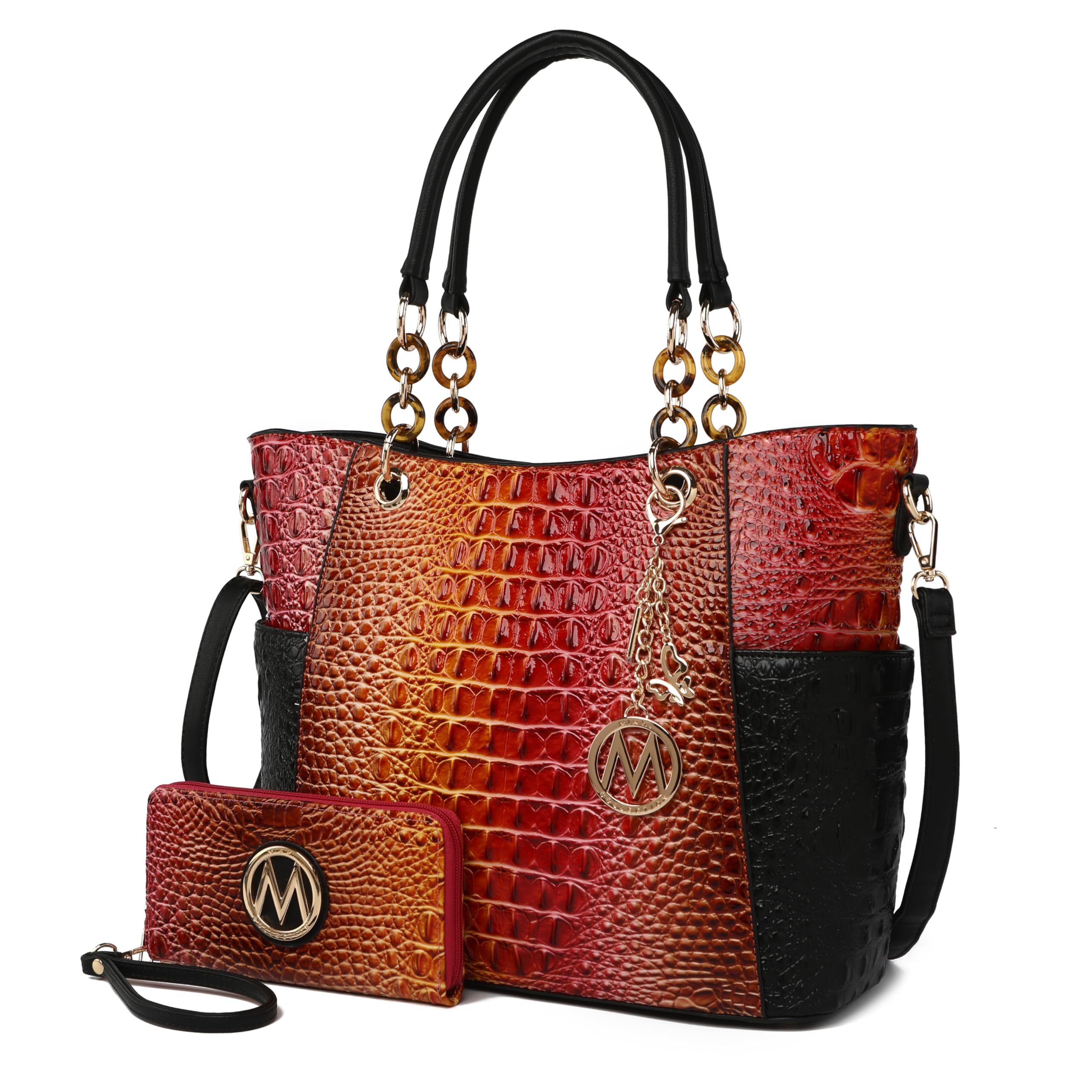 MKF Collection Tote Bag for Women, Handbag Set with Wallet-Top-Handle- Vegan Leather Purse