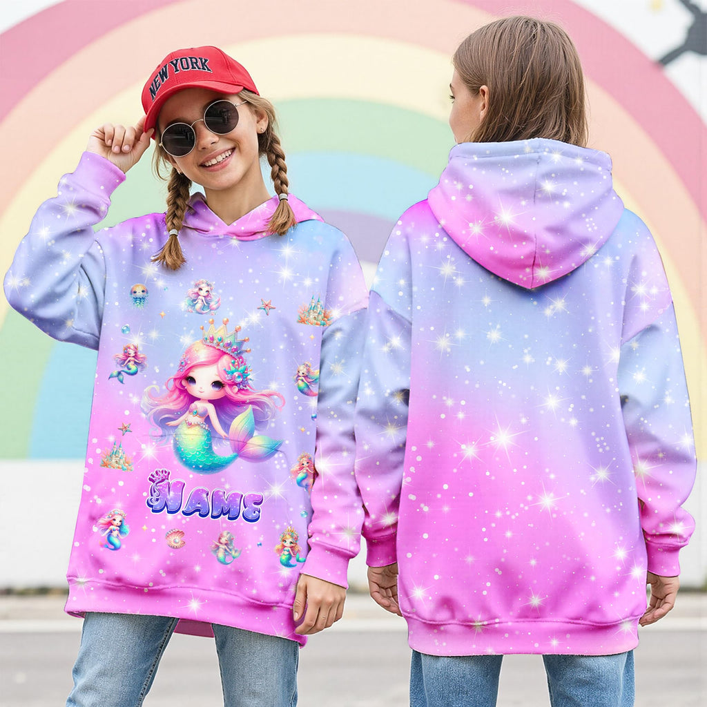 Sweatshirt for Girls - Personalized Pullover Hoodies for Kids - Customized Cute Hooded Gifts for Teen Girls