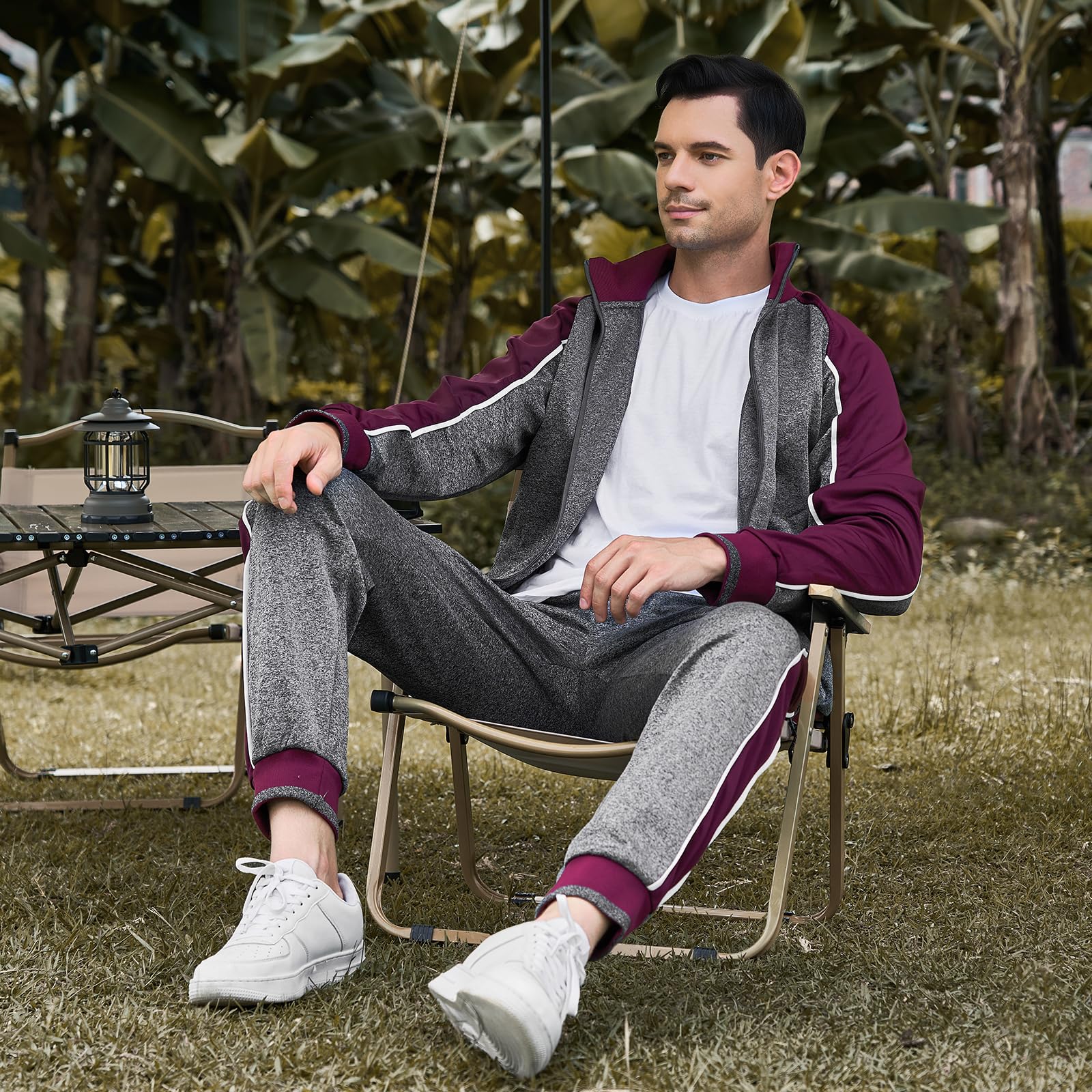 MANTORS Mens Track Suits 2 Piece Set Full Zip Tracksuit Sweat Suits