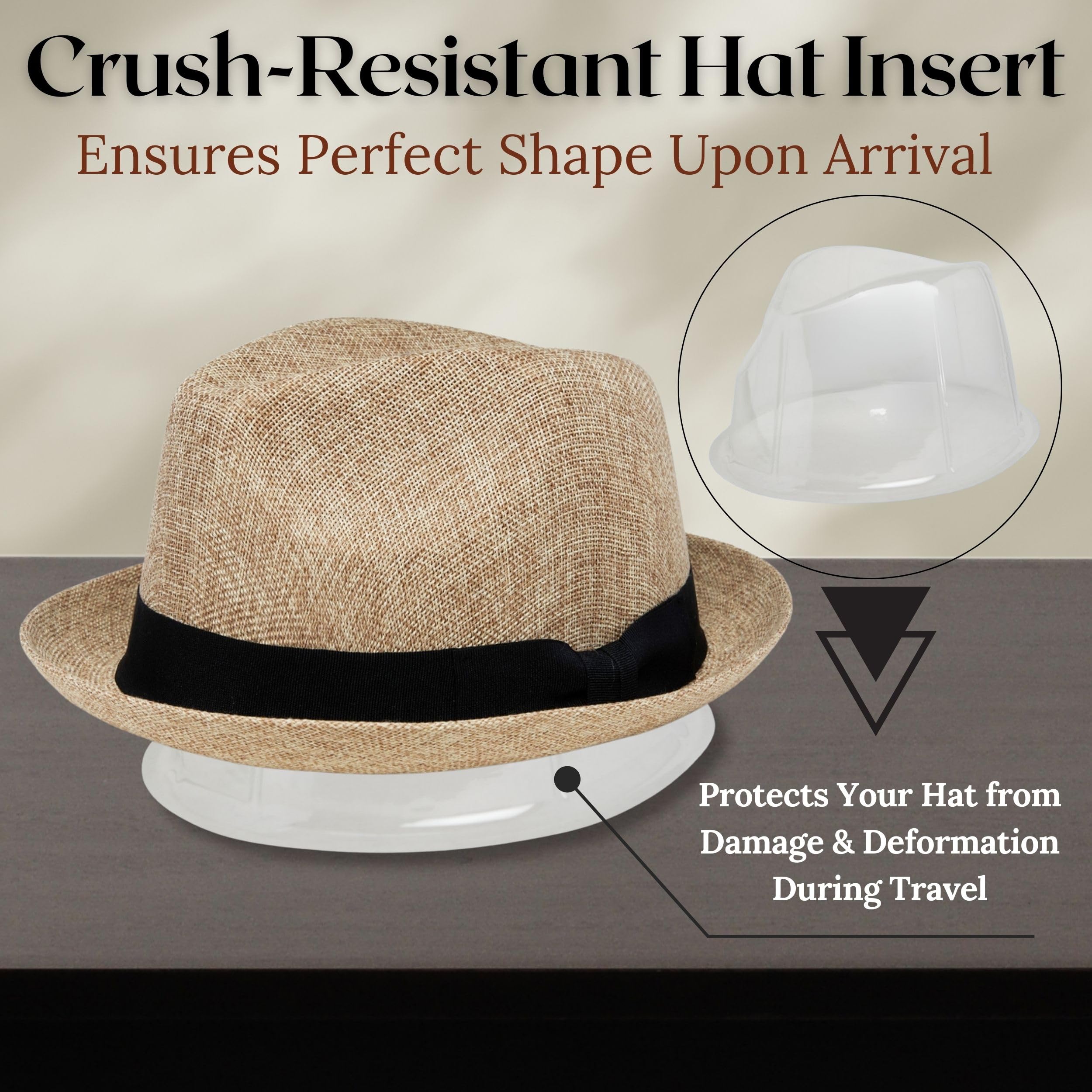 Funky Junque Premium Fedora Hat - Stylish Sun Protection for Men & Women - Perfect for Summer Beach, Travel & Outdoors