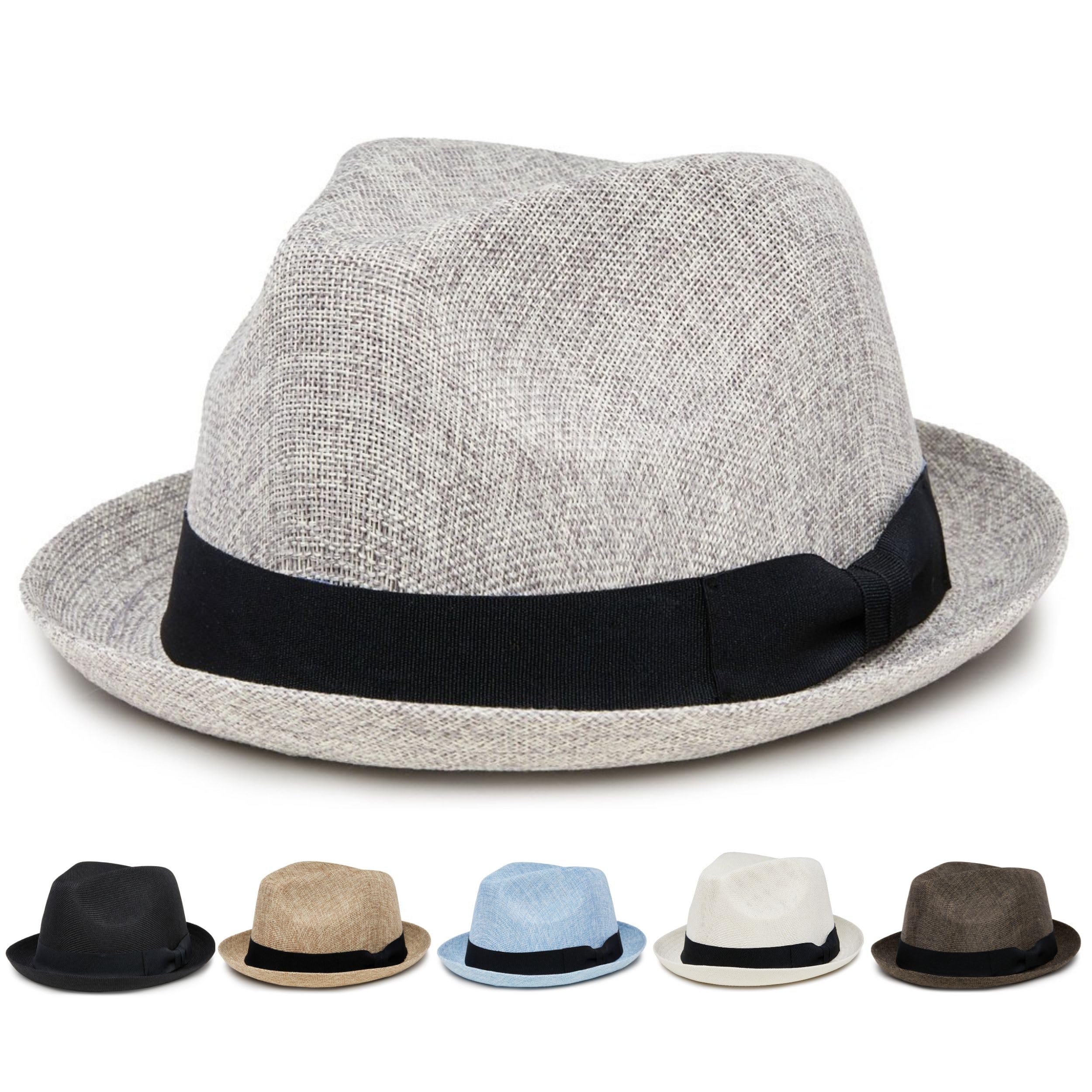 Funky Junque Premium Fedora Hat - Stylish Sun Protection for Men & Women - Perfect for Summer Beach, Travel & Outdoors