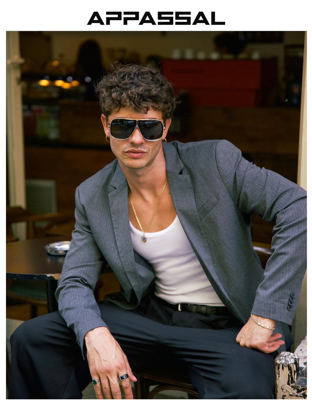 Retro Aviator Sunglasses for Women Men Oversized 70s 90s Square Womens Mens Sunnies AP3683