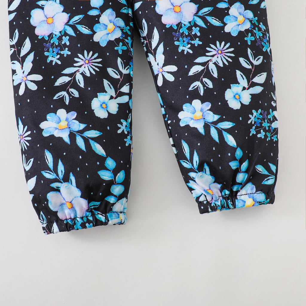 YALLET 3Pcs Toddler Girl Clothes Solid Color Long Sleeves Ruffle Top+Floral Pants+Headband 1-6 Years Fall/Winter Outfits Set