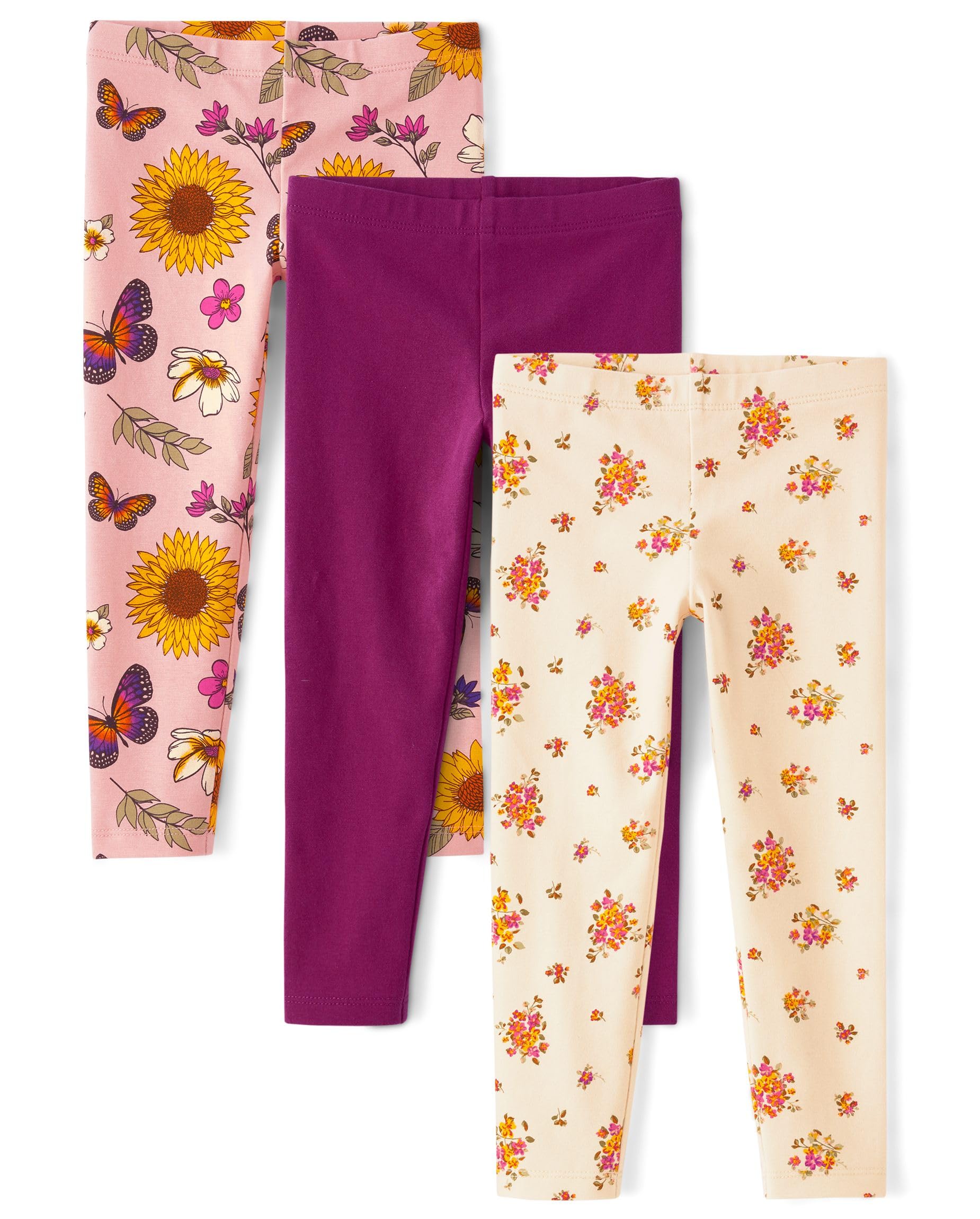 The Children's Place Baby-Girls and Toddler Printed Leggings, Multipacks