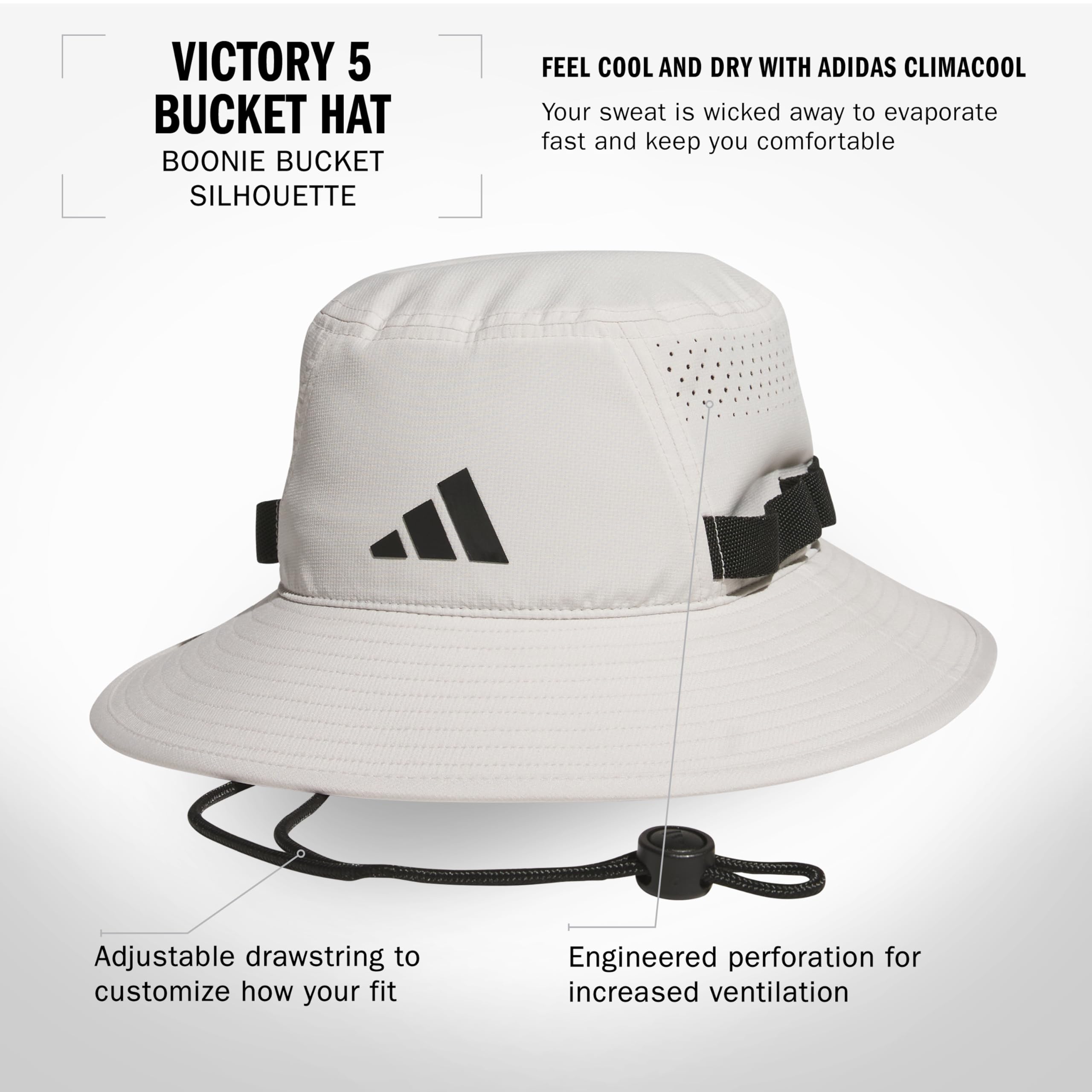 Adidas Mens Victory Bucket Hat for Men – Athletic Sun Cap for Outdoors