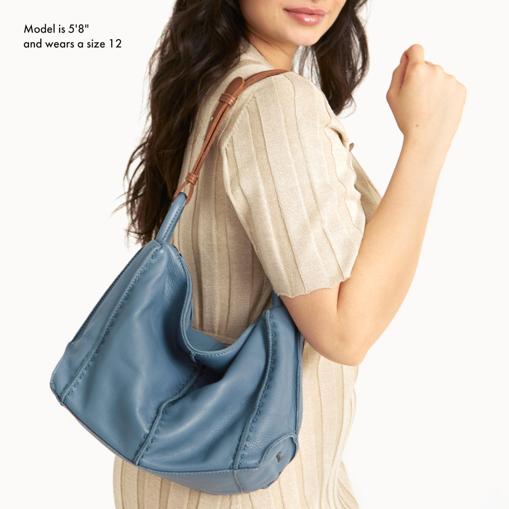 The Sak Los Feliz Hobo Purse - Premium Large Leather Women's Handbag for Everyday & Travel - Durable Purse With Zipper Pocket