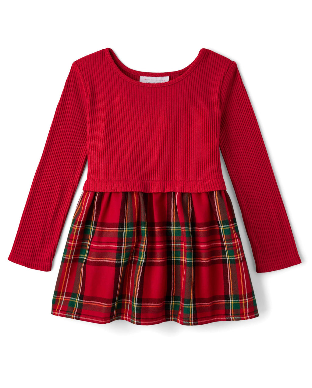 The Children's Place Baby Girls' Plaid Flannel Woven Tiered Dress