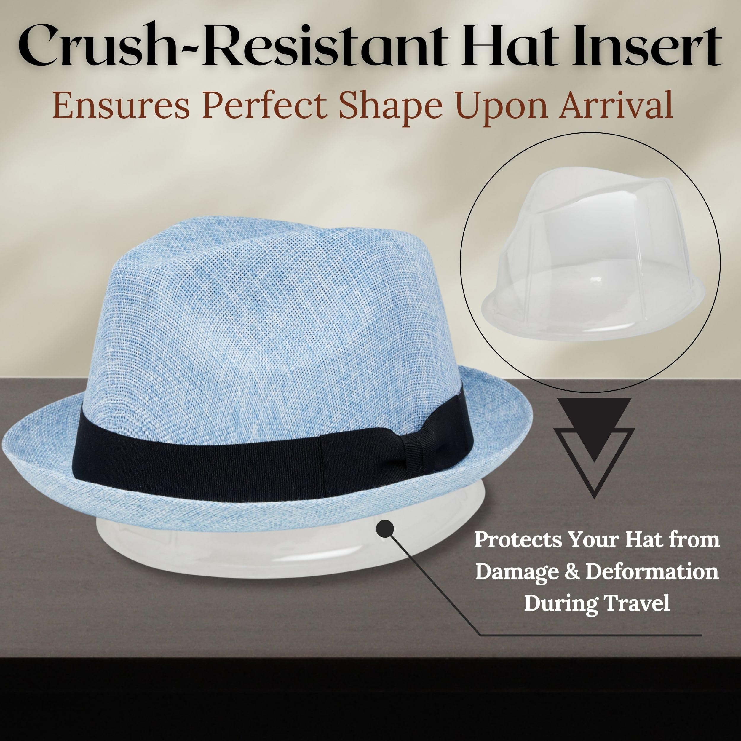 Funky Junque Premium Fedora Hat - Stylish Sun Protection for Men & Women - Perfect for Summer Beach, Travel & Outdoors