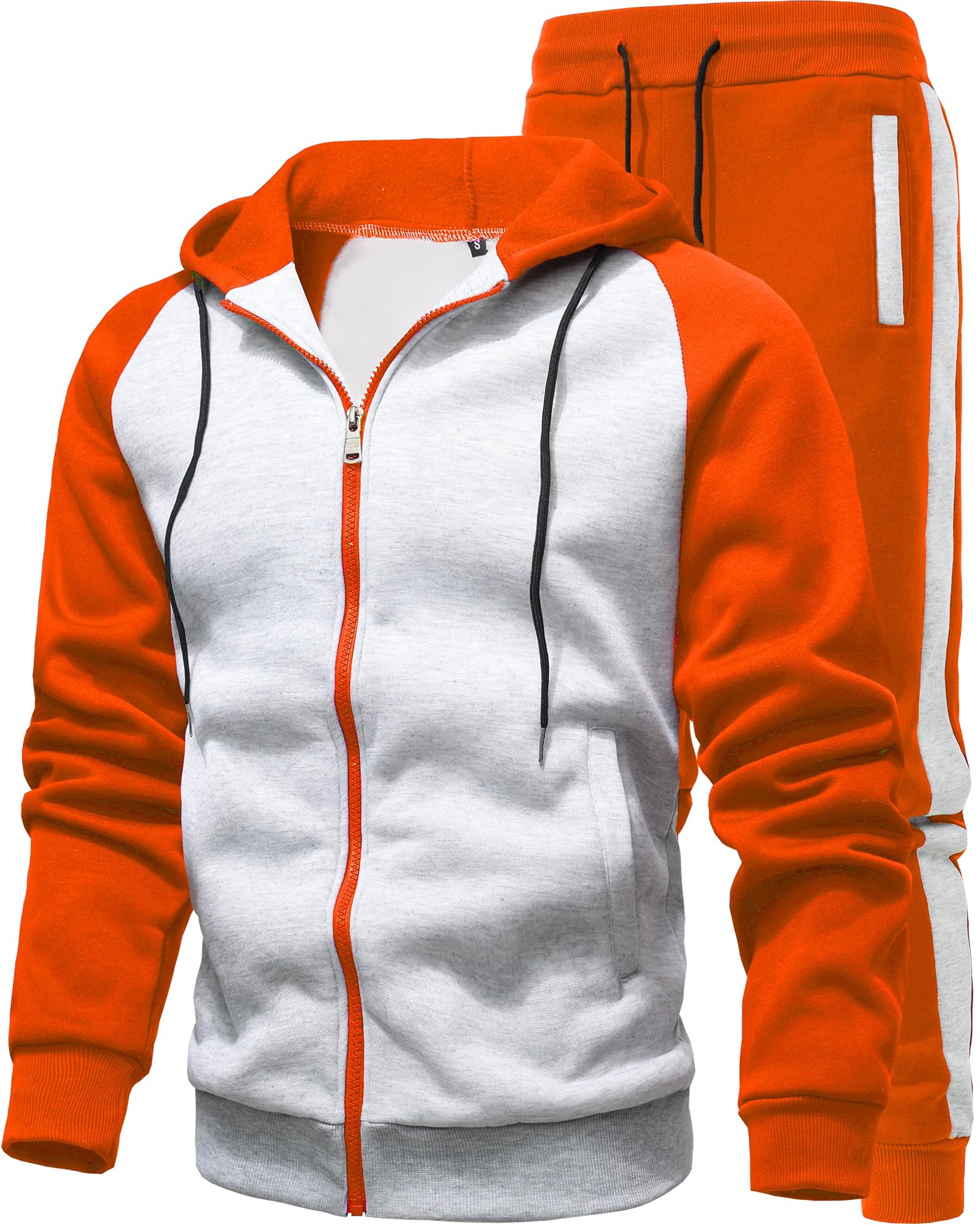 GXAMOY Men's 2 Pieces Tracksuits Running Sports Suits Drawstring Waistband Sweatsuit