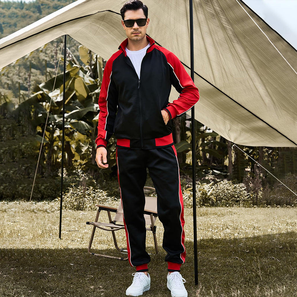 MANTORS Mens Track Suits 2 Piece Set Full Zip Tracksuit Sweat Suits