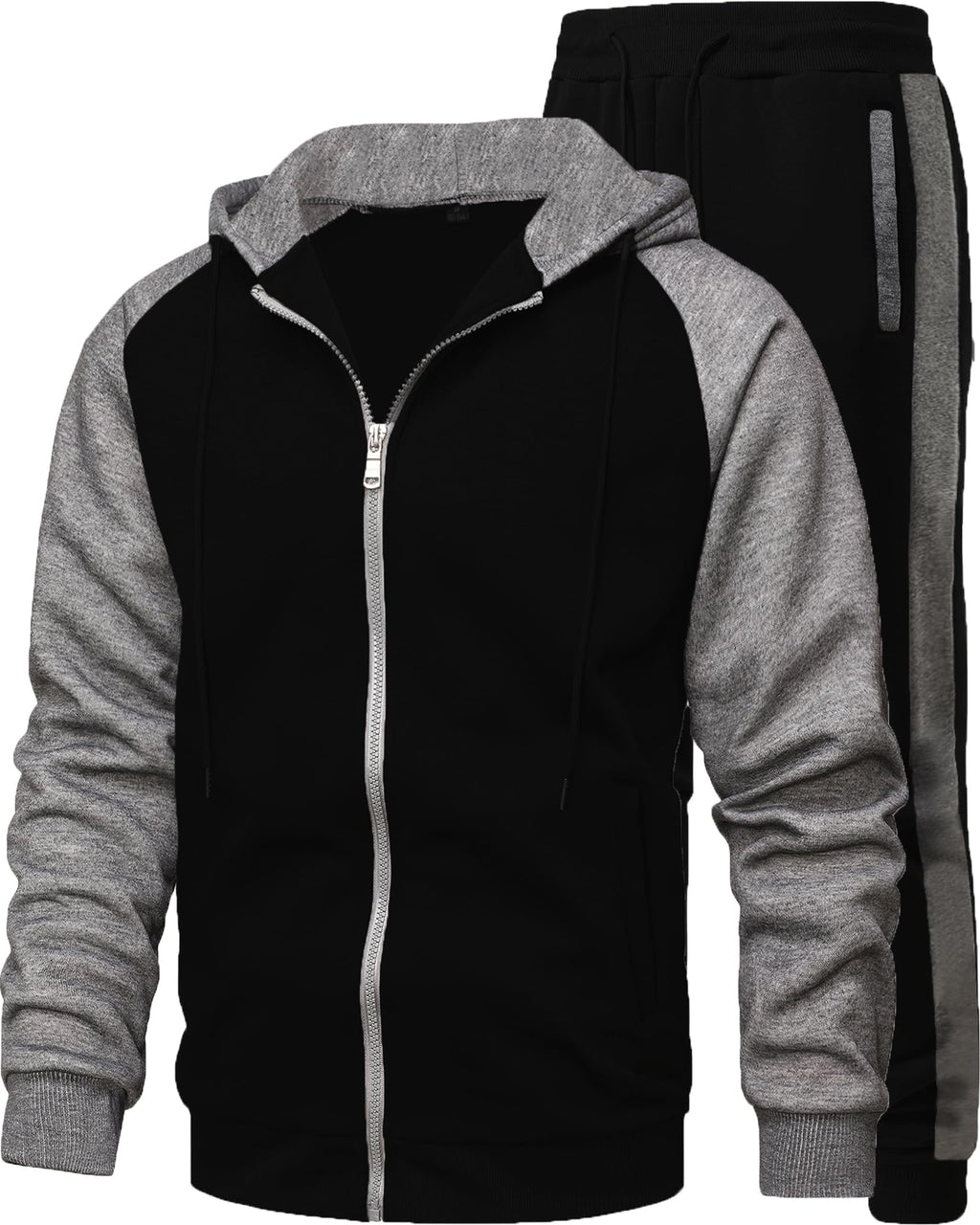 GXAMOY Men's 2 Pieces Tracksuits Running Sports Suits Drawstring Waistband Sweatsuit