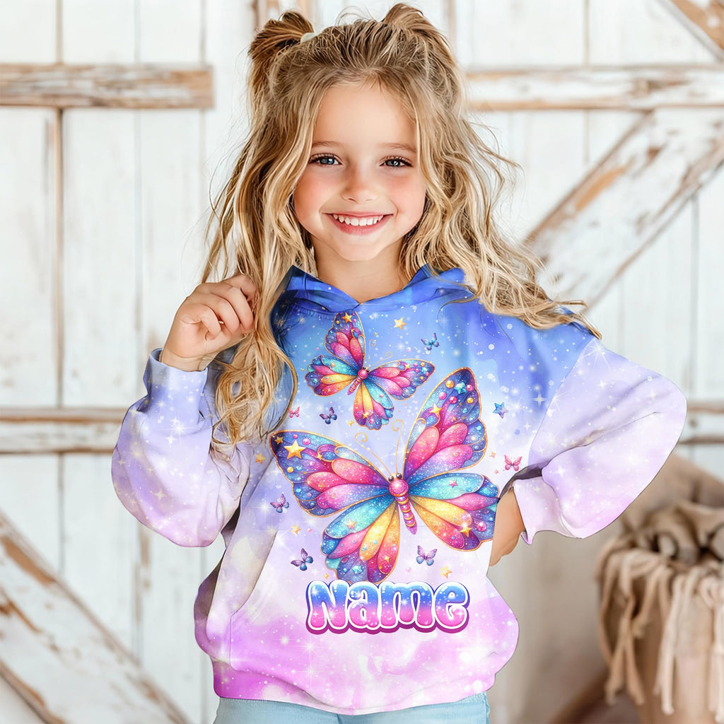 Girls Hoodies - Personalized Pullover with Pocket for Kids Teens - Graphic Hooded Sweatshirts Gifts for Youth