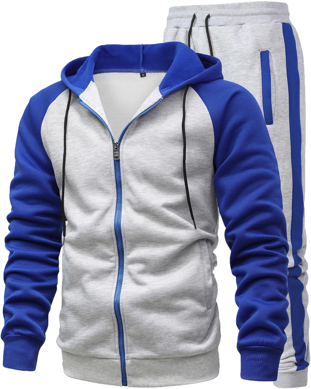 GXAMOY Men's 2 Pieces Tracksuits Running Sports Suits Drawstring Waistband Sweatsuit