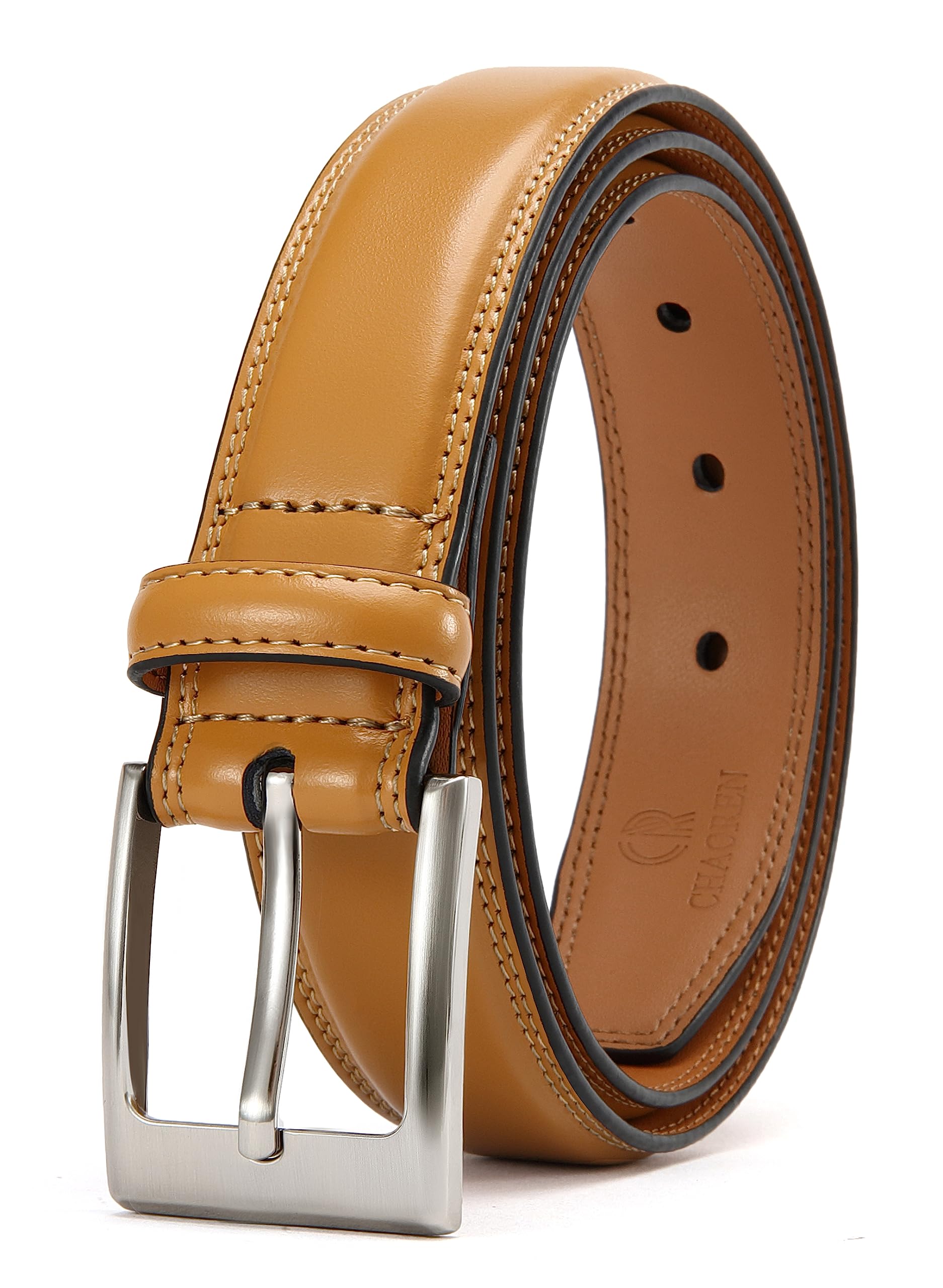 CHAOREN Mens Belts Leather 1 1/8" for Gift Men - Perfect Companion to Mens Dress Shoes