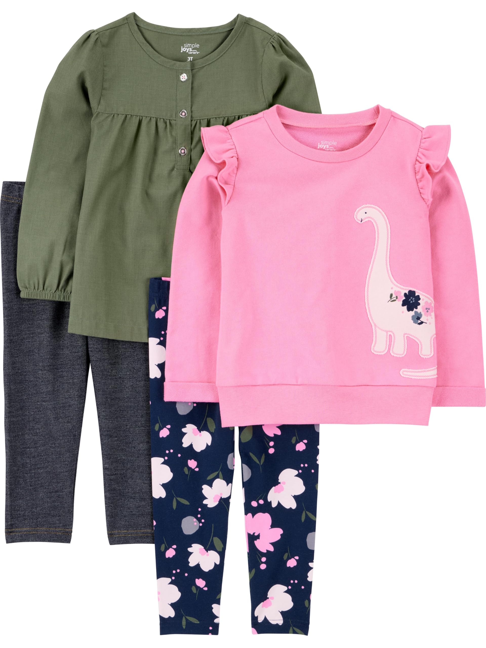 Simple Joys by Carter's girls 4-piece Playwear Set