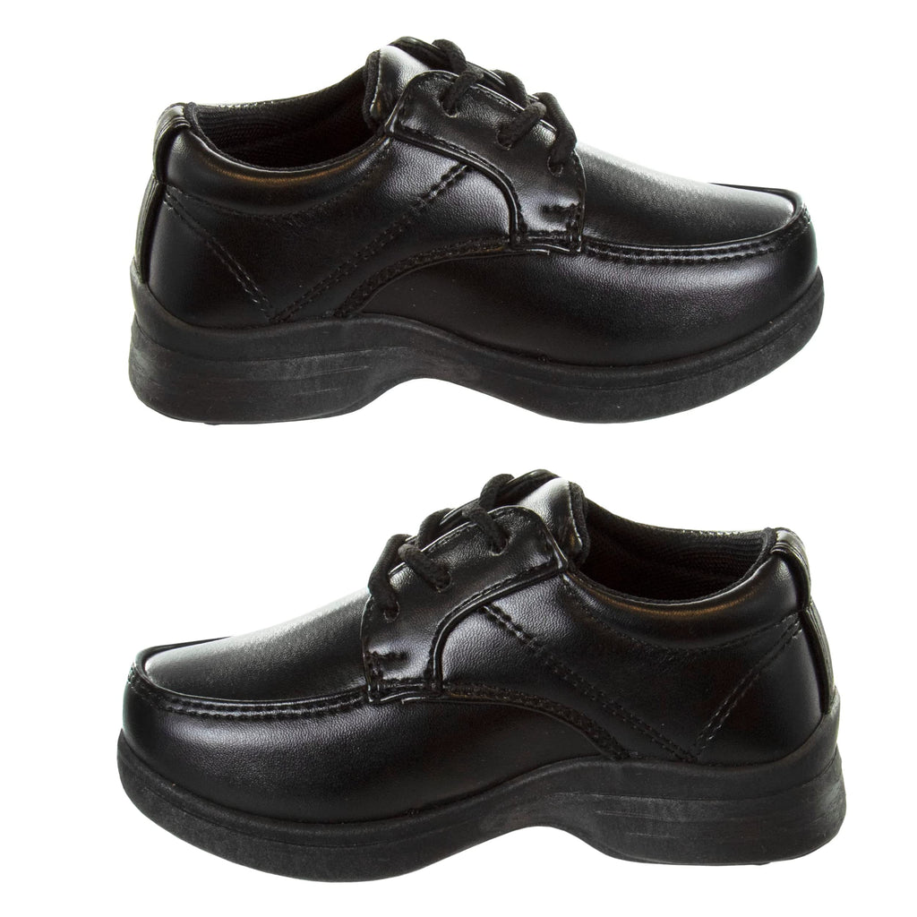 French Toast Boys Shoes - Kids Oxford School Uniform Loafer Church Dress Shoes Slip-On Faux-Leather (Toddler-Big Kid) (Black)