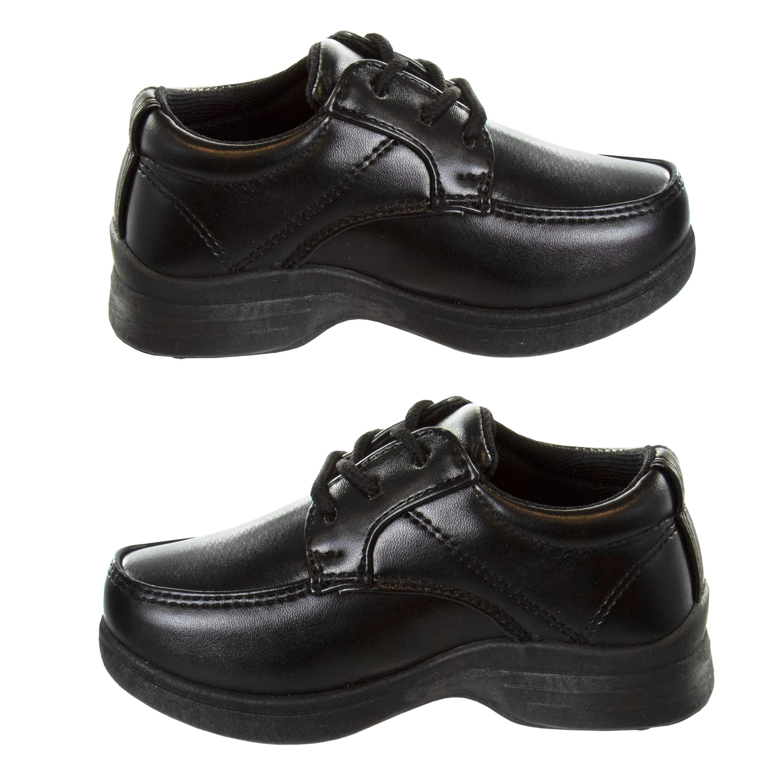 French Toast Boys Shoes - Kids Oxford School Uniform Loafer Church Dress Shoes Slip-On Faux-Leather (Toddler-Big Kid) (Black)