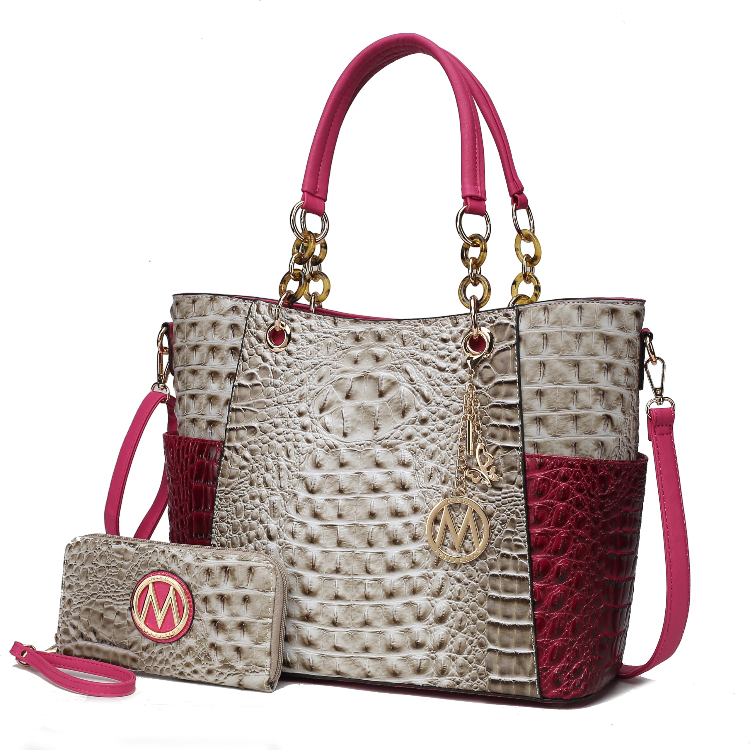 MKF Collection Tote Bag for Women, Handbag Set with Wallet-Top-Handle- Vegan Leather Purse