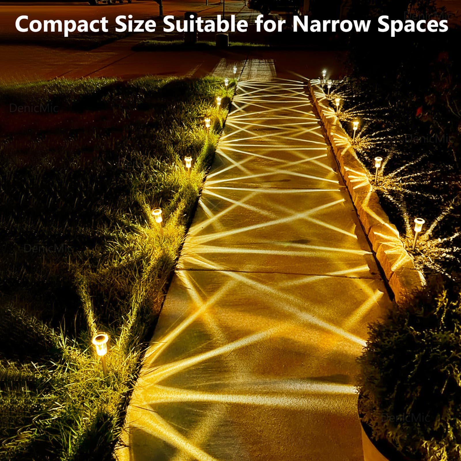 DenicMic Halloween Solar Lights Outdoor 10 Pack Purple LED Waterproof Yard Garden Patio Backyard Pathway Walkway Landscape Path Lawn Outside Halloween Decorations Outdoor