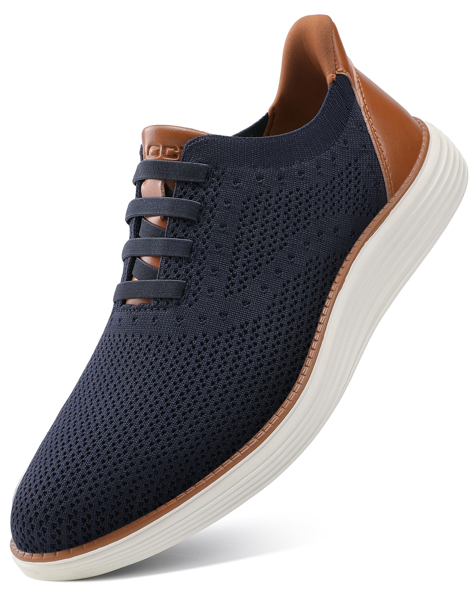 VILOCY Men's Hands Free Slip on Casual Dress Tennis Walking Shoes Laceless Fashion Sneakers Breeze Business Oxfords