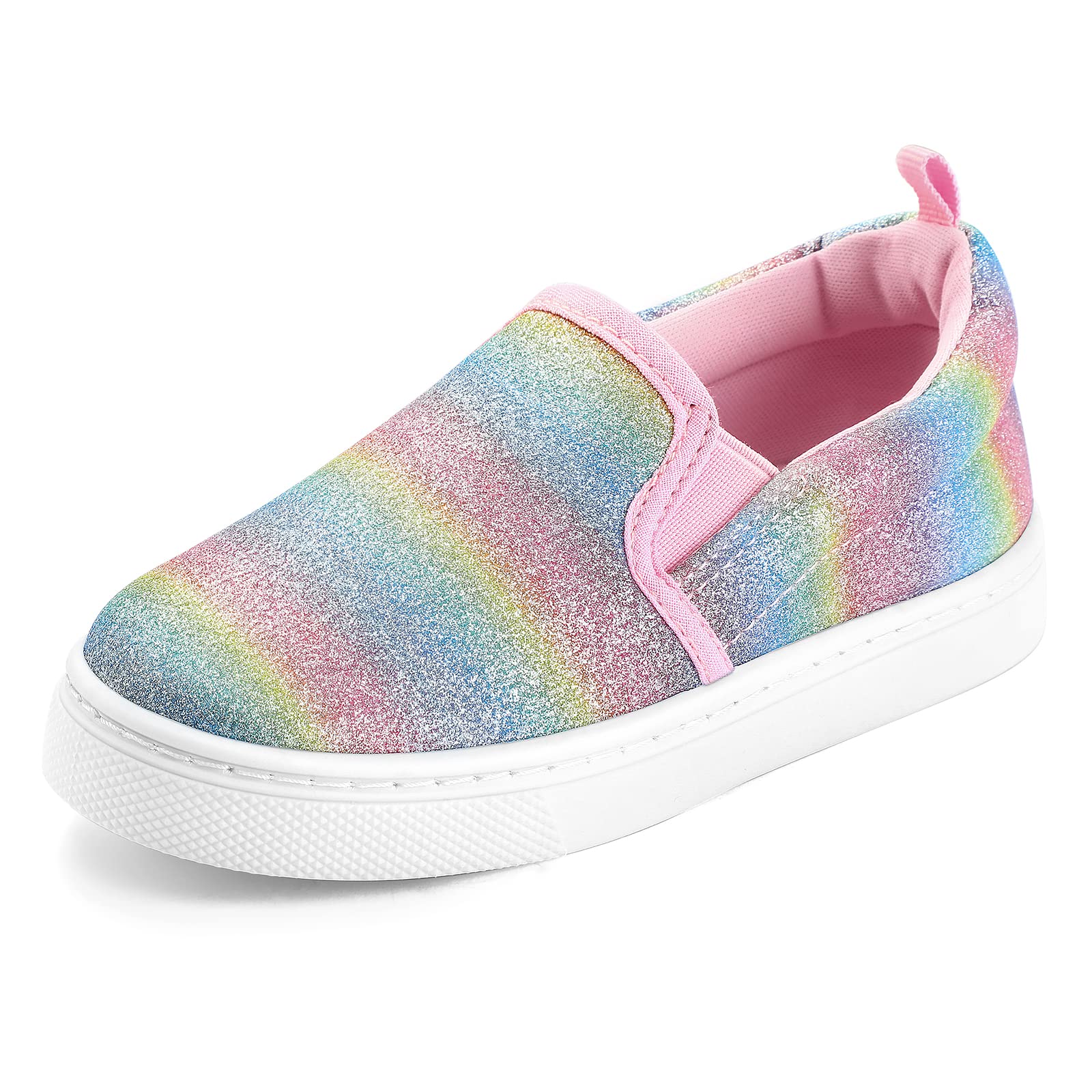 K KomForme Toddler Sneakers for Girls Boys Slip On Canvas Walking Shoes