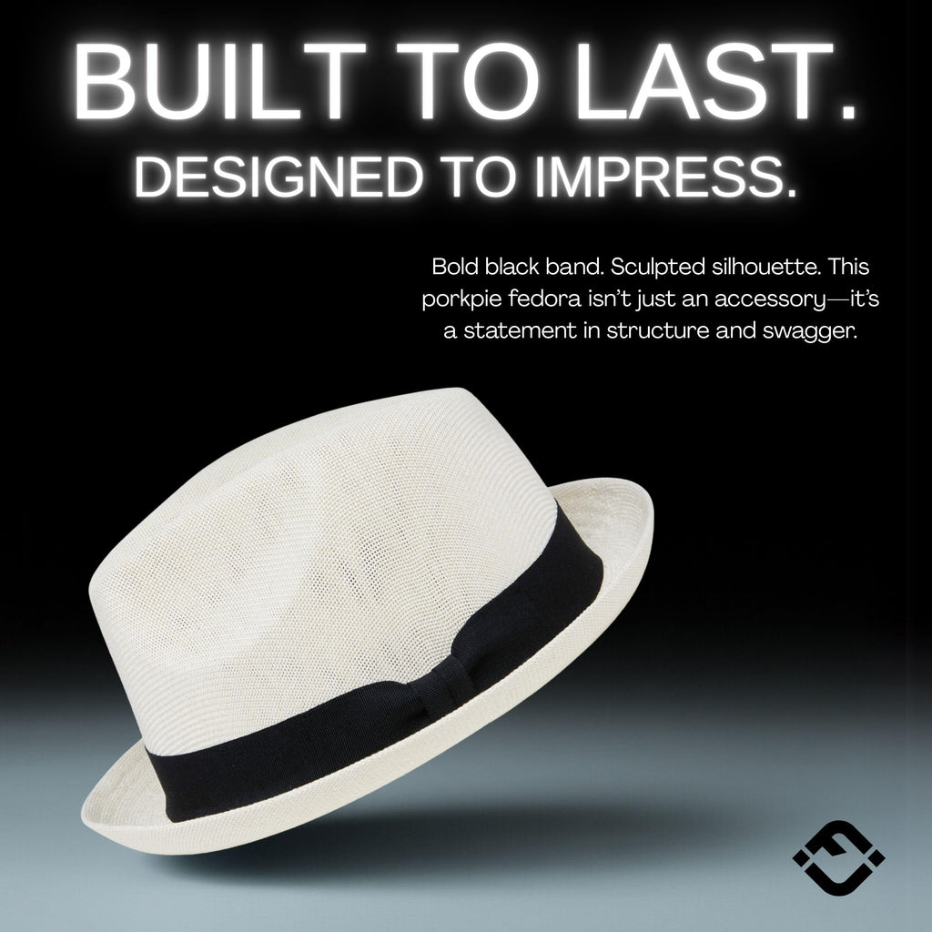 Funky Junque Premium Fedora Hat - Stylish Sun Protection for Men & Women - Perfect for Summer Beach, Travel & Outdoors