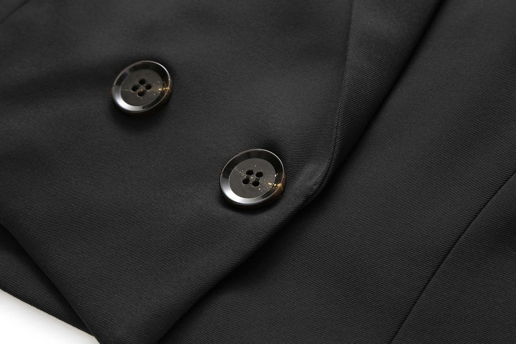 Lamgool Women's Suit 2 Piece Casual Outfits Cropped Blazer High Waisted Wide Leg Pants for Work