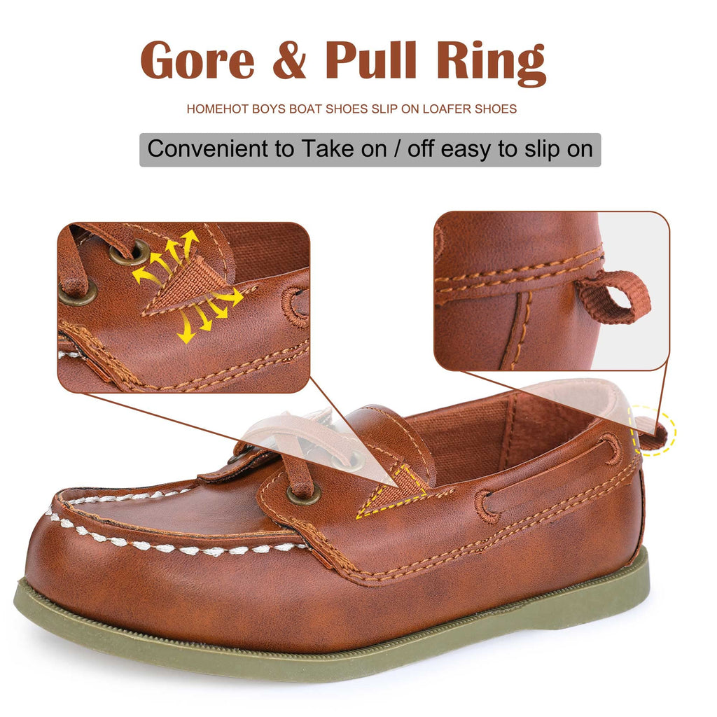 HOMEHOT Boys Dress Shoes Casual School Shoes Slip on Boys Loafers (Toddler/Little Kid/Big Kid)