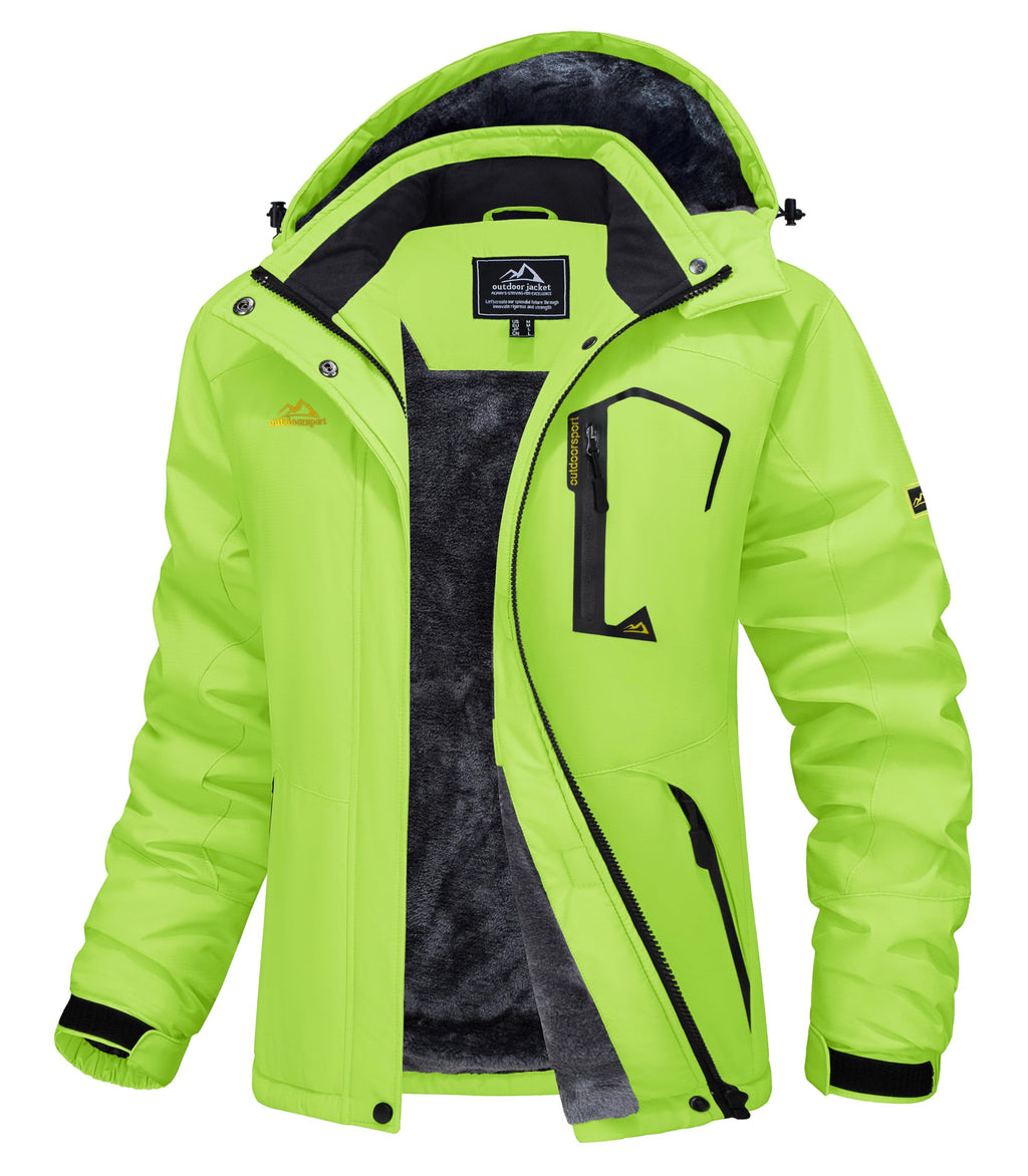 MAGCOMSEN Womens Ski Jacket Waterproof Insulated Snow Jacket Warm Windproof Winter Coats with Hood Fleece Lined Jacket