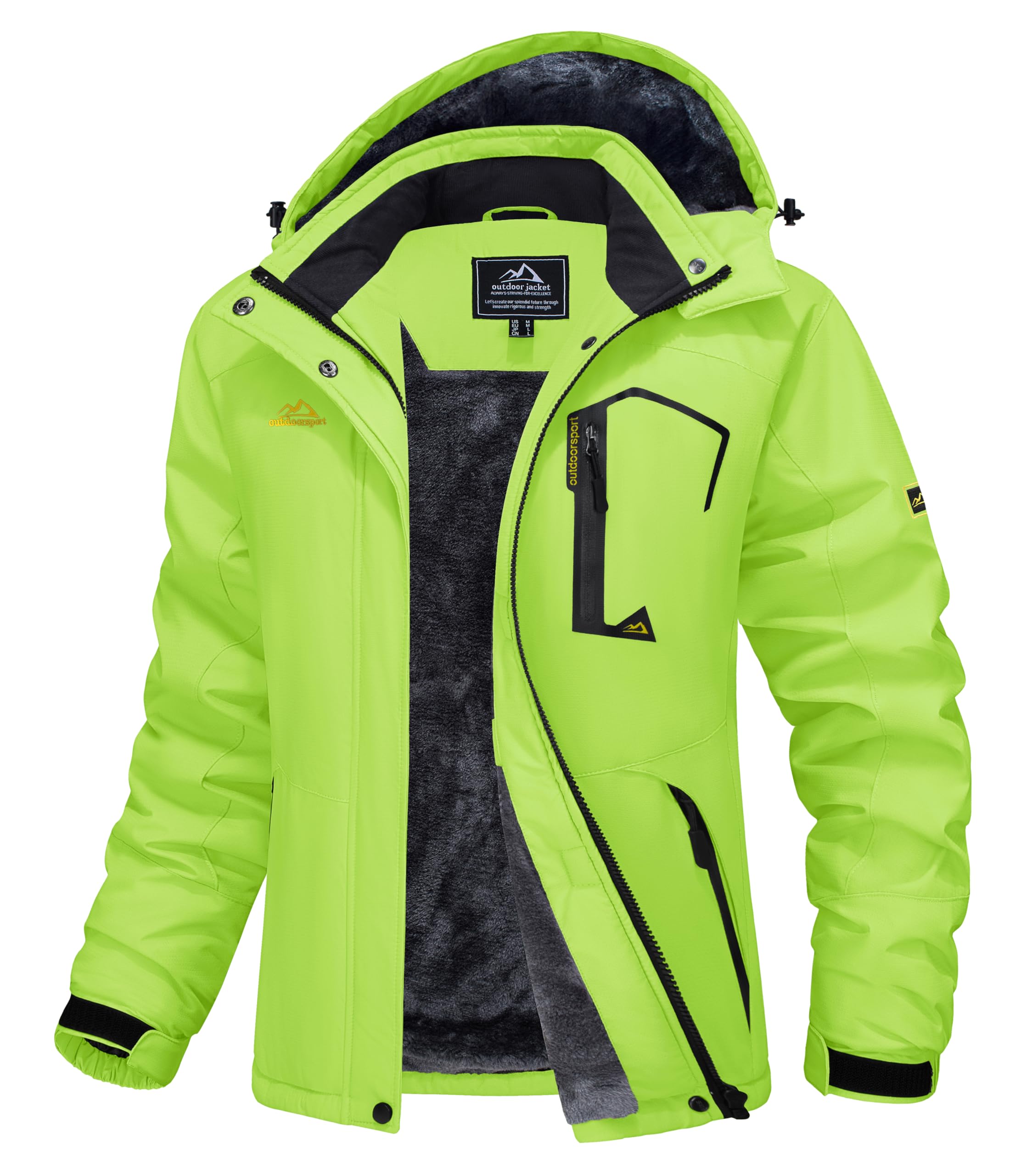 MAGCOMSEN Womens Ski Jacket Waterproof Insulated Snow Jacket Warm Windproof Winter Coats with Hood Fleece Lined Jacket