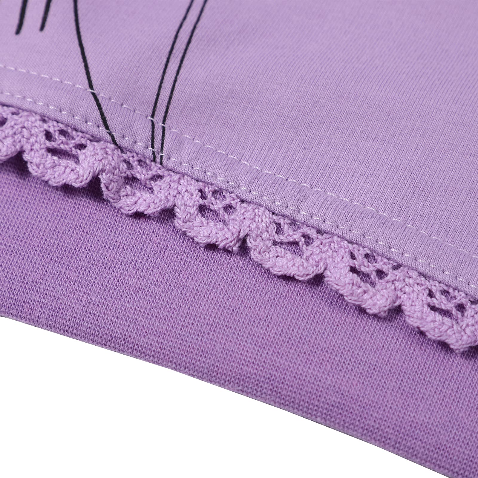 LUKYCILD Toddler Girl Clothes Baby Girl Long Sleeve Top + Jeans Pants with Pockets 2 Piece Outfit Cartoon Clothing Set