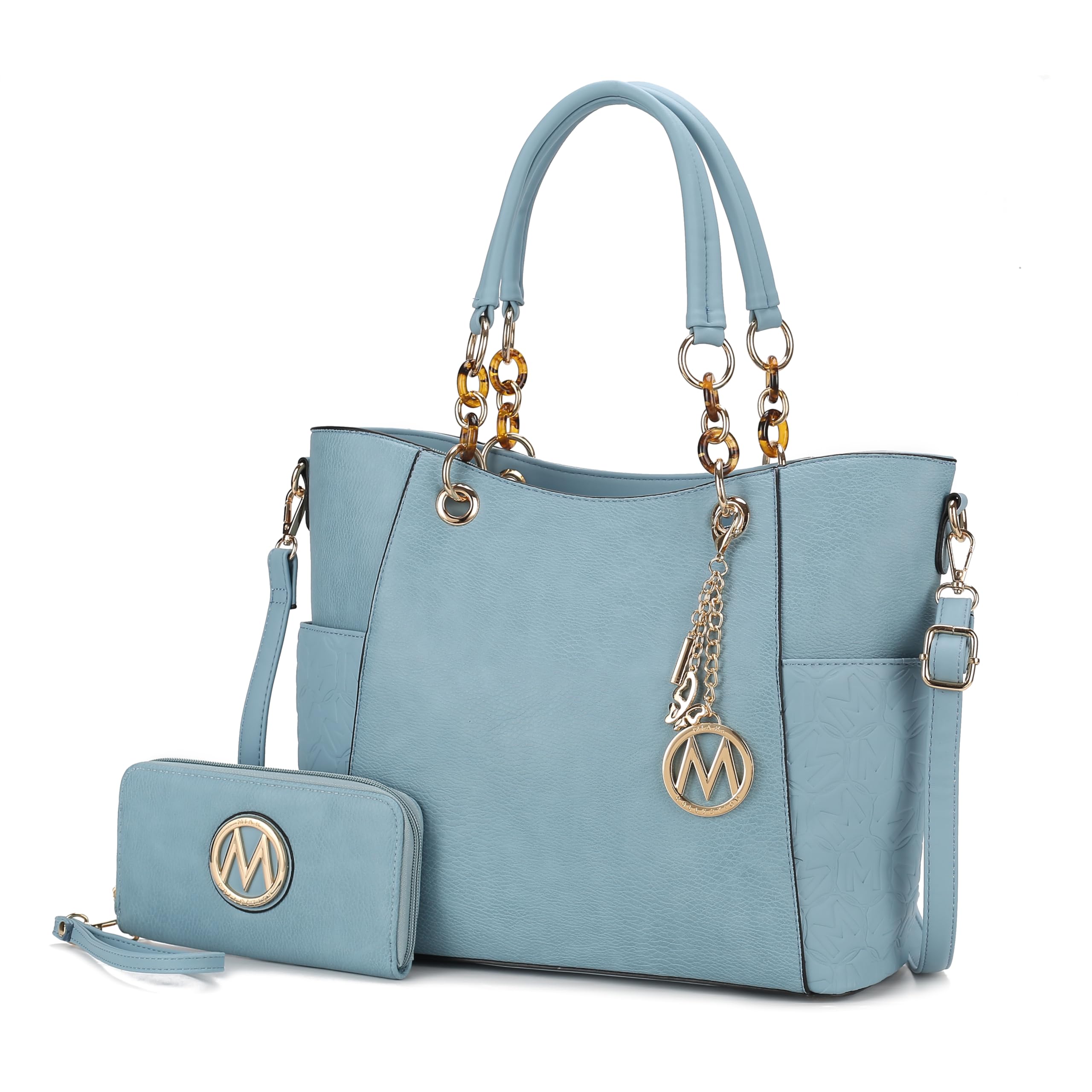 MKF Collection Tote Bag for Women, Handbag Set with Wallet-Top-Handle- Vegan Leather Purse