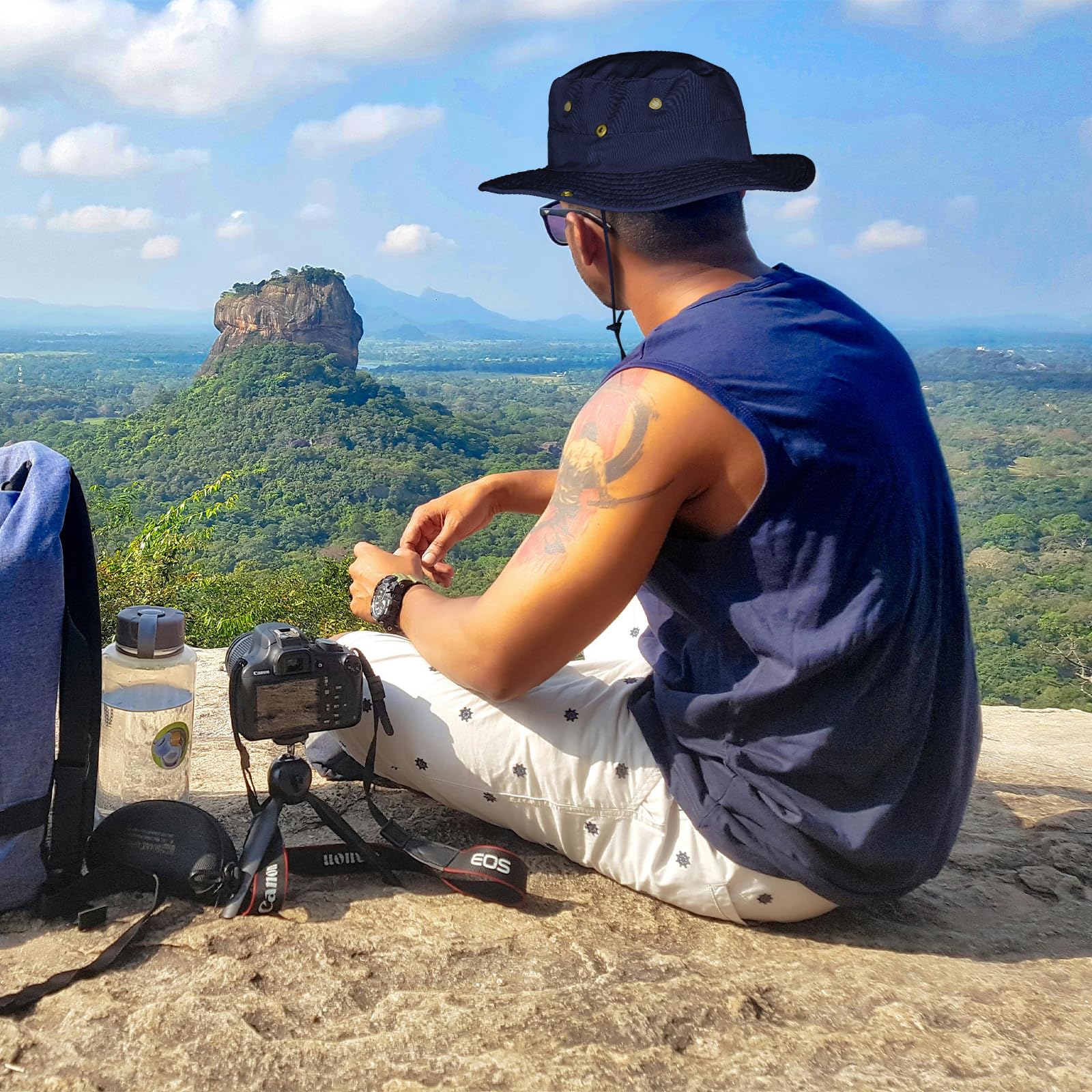 Sun Hats for Men Women Boonie Hat Foldable Fishing Hat UPF 50+ Bucket Hat for Fishing Hiking Garden Safari Beach