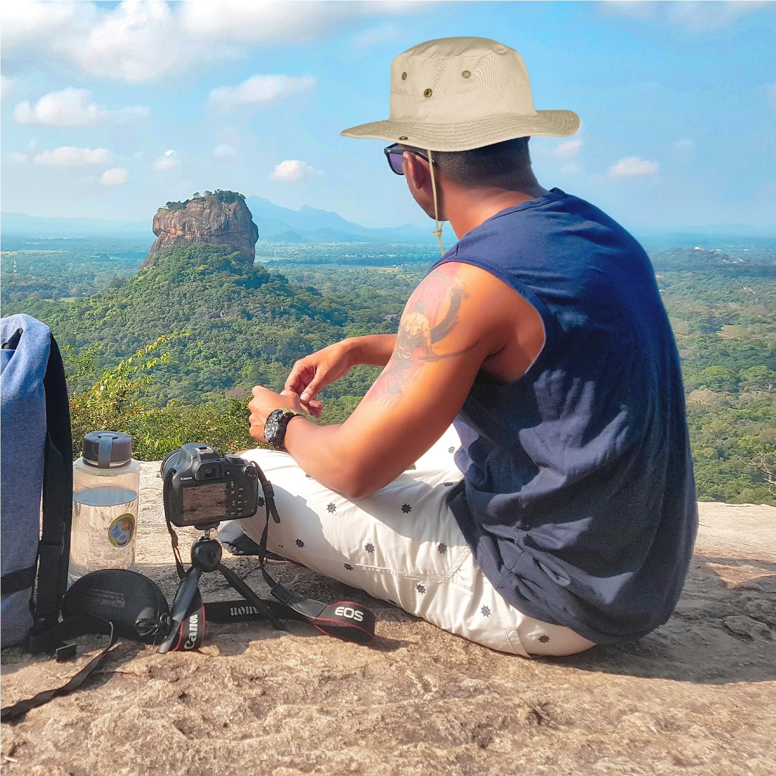 Sun Hats for Men Women Boonie Hat Foldable Fishing Hat UPF 50+ Bucket Hat for Fishing Hiking Garden Safari Beach