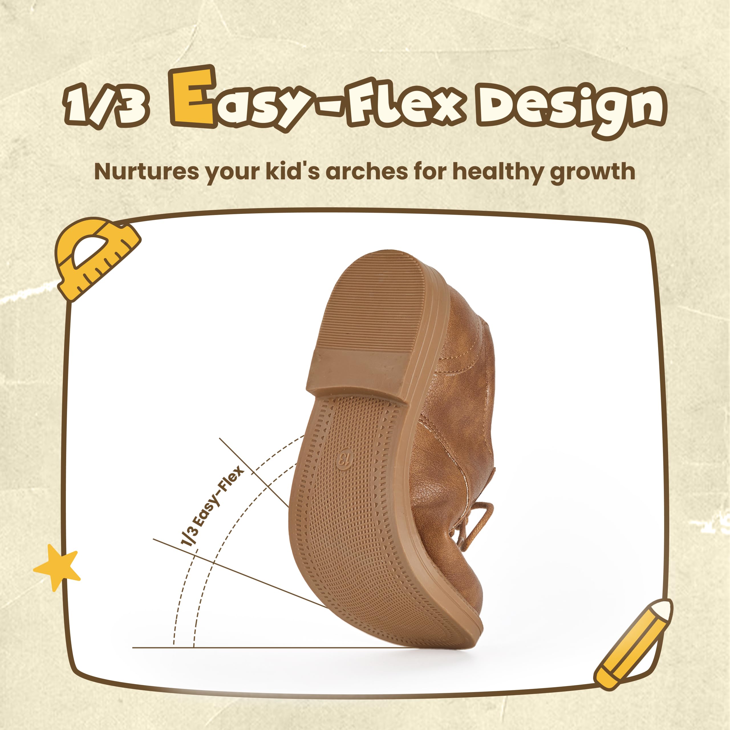 PATPAT Boys Girls Dress Shoes,Oxford Loafers Formal School Shoes for Toddler Little Big Kids