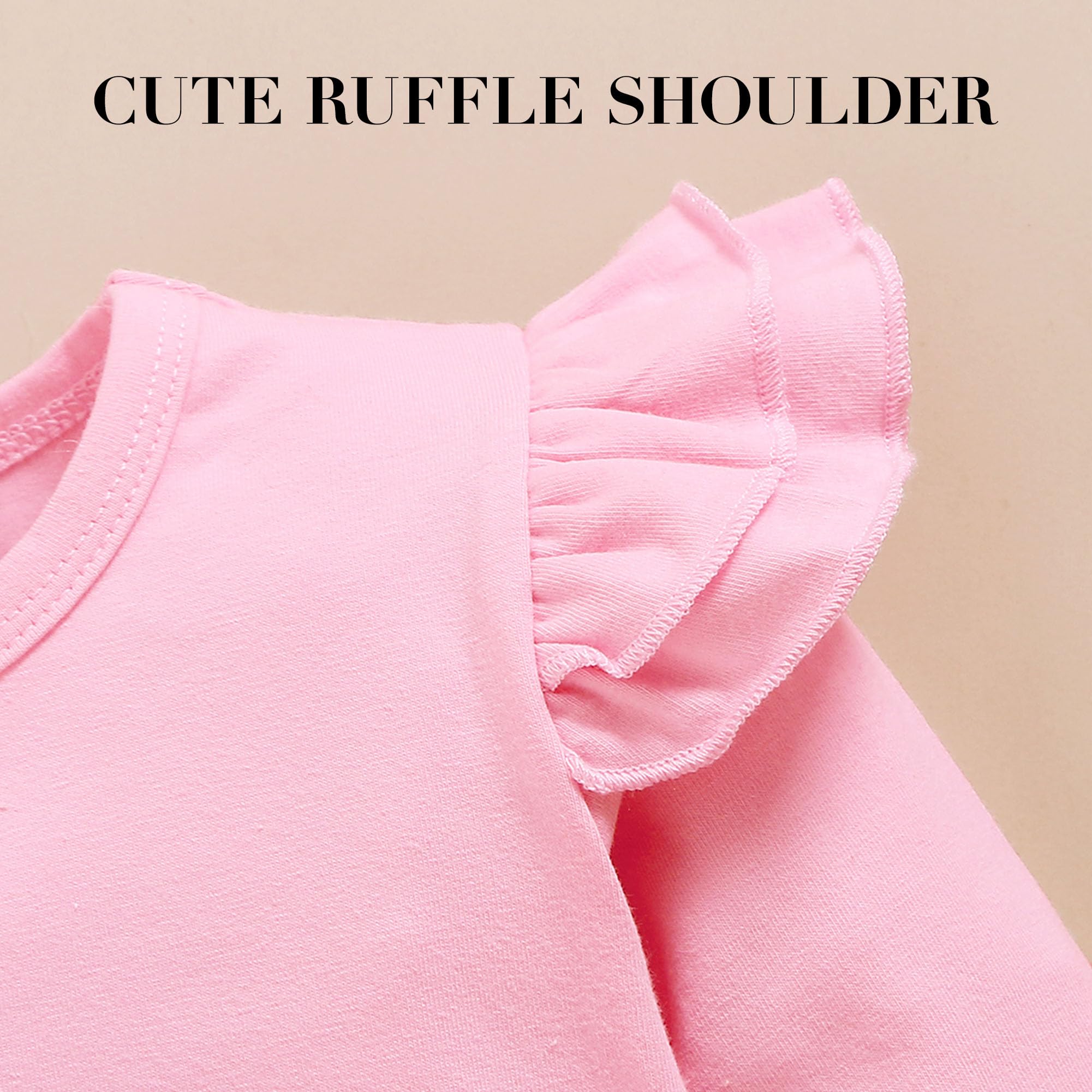 SANMIO Toddler Girl Clothes Outfits Cute Ruffle Sleeve Shirt Floral Pant+Headband 3Pcs Baby Girl Clothing Set 1-6T