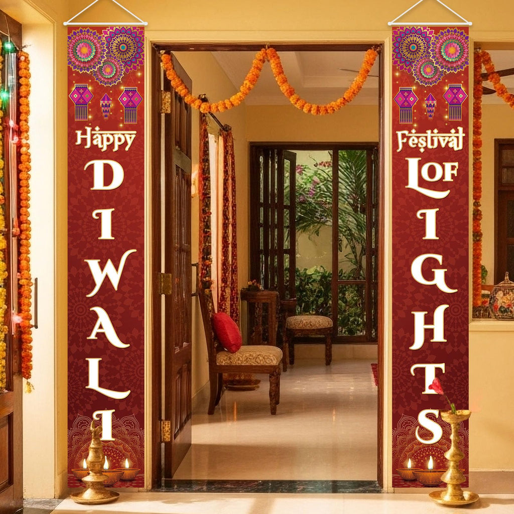 Fall Harvest Scarecrow Porch Banner Sign - Autumn Thanksgiving Front Door Decorations, 12 x 71 Inch