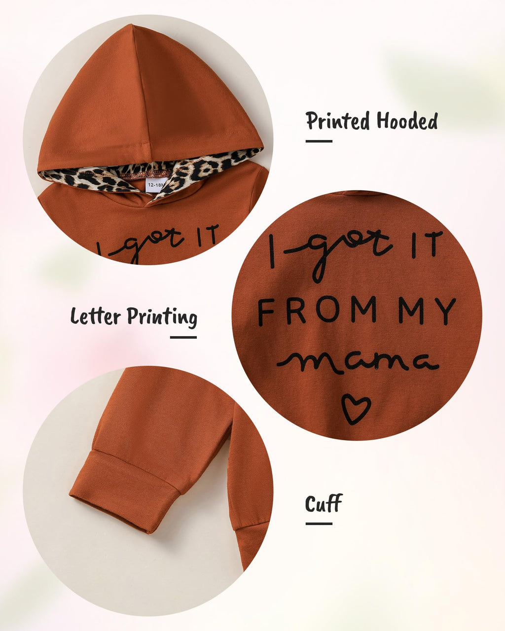 ZOEREA Toddler Girls Clothes Baby Outfits Letter Hoodie Sweatshirts Flower Sweatpants 2Pcs Tracksuit Fall Winter Clothing