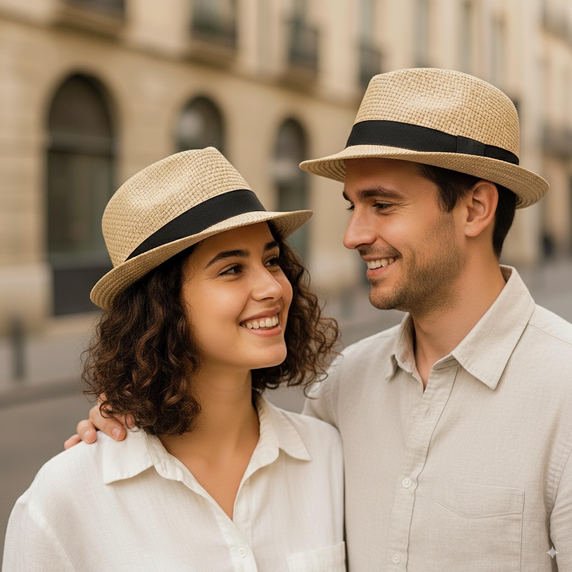 Straw Fedora Hats for Men Women Trilby Fedora Hat Roll Up Hats 1920s Short Brim Panama Hats