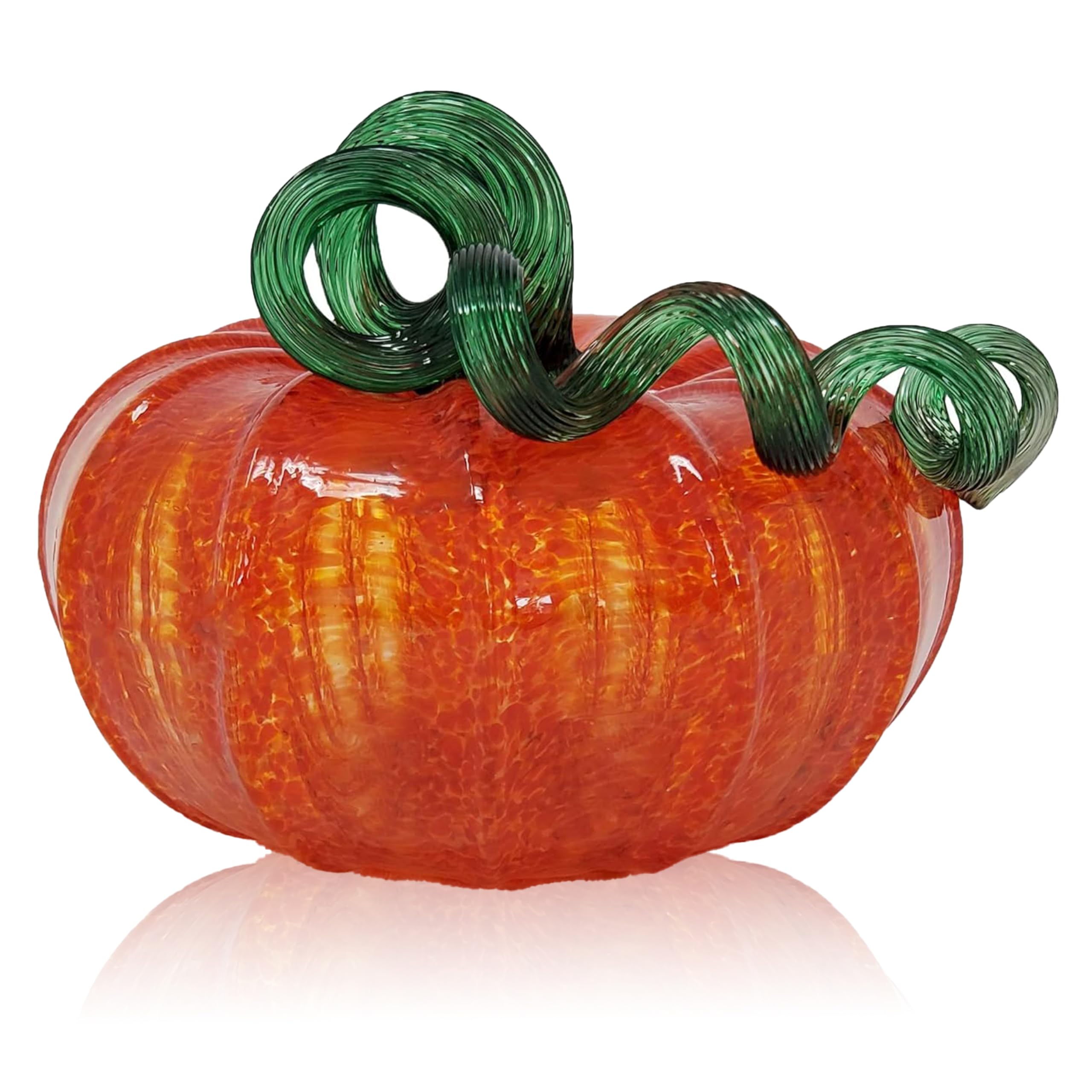 Luke Adams Glass | Handmade Glass Pumpkins | Handmade Table Top Home Decor (Squat, Jewel)