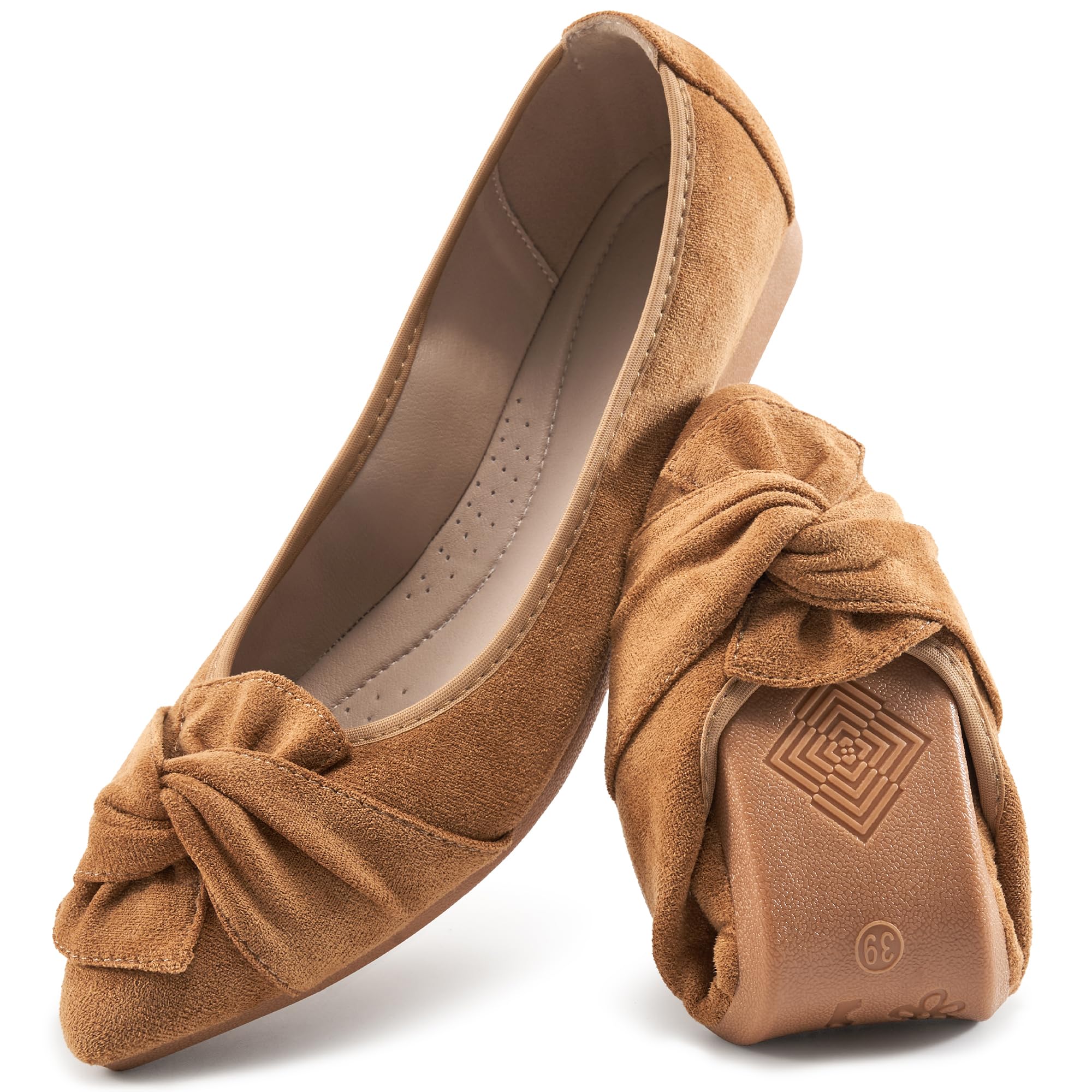 Aomigoct Ballet Flats for Women Dressy: Pointed Toe Comfortable Wedding Womens Flats - Casual Work Walking Shoes