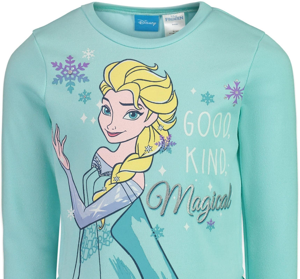 Disney Frozen Princess Anna Elsa Baby Girls Sweatshirt and Leggings Outfit Set Infant to Big Kid