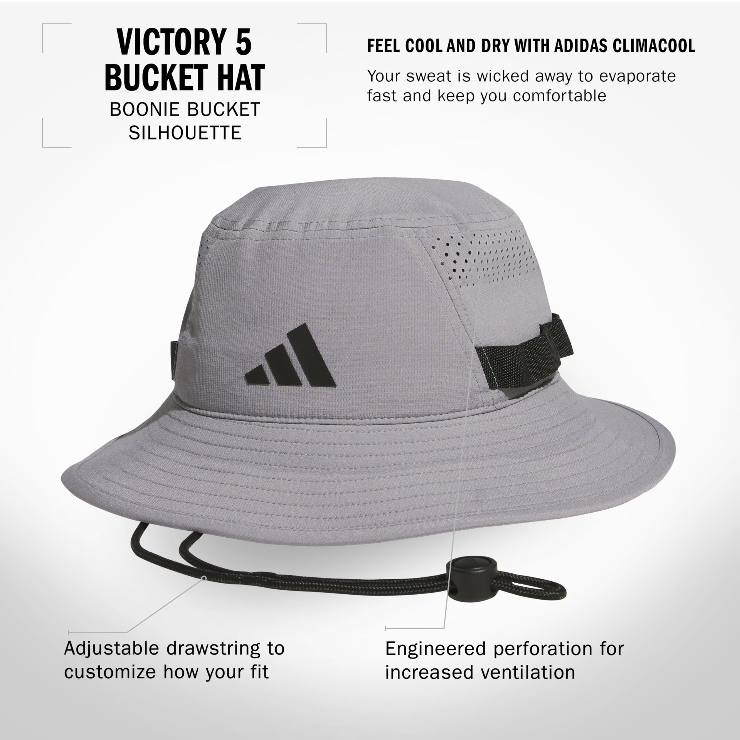 Adidas Mens Victory Bucket Hat for Men – Athletic Sun Cap for Outdoors