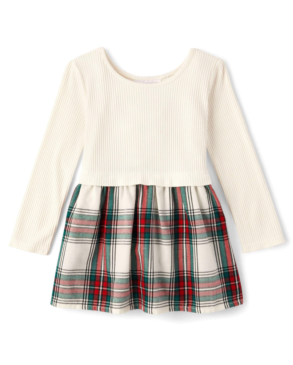 The Children's Place Baby Girls' Plaid Flannel Woven Tiered Dress