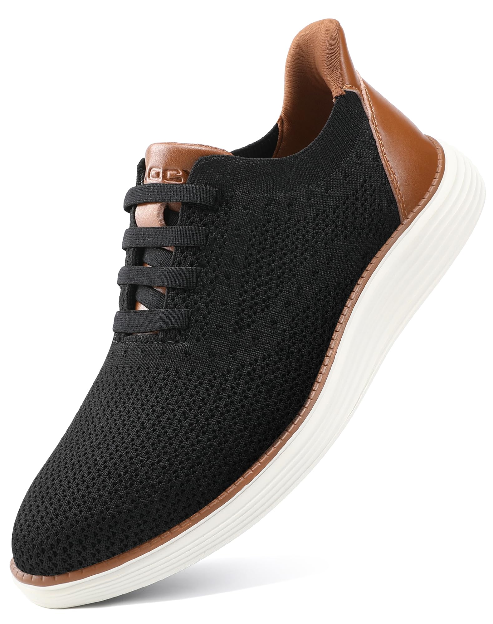 VILOCY Men's Hands Free Slip on Casual Dress Tennis Walking Shoes Laceless Fashion Sneakers Breeze Business Oxfords