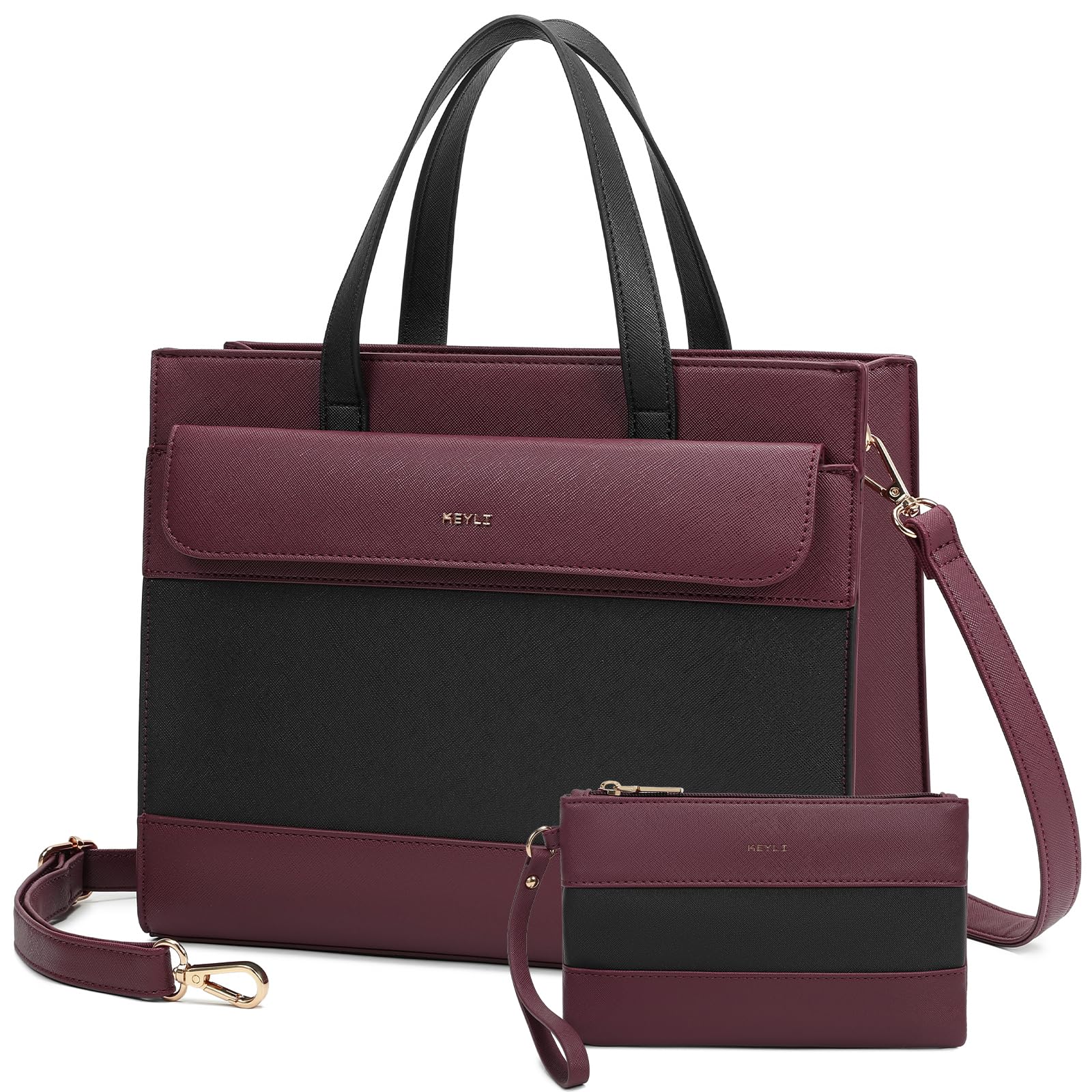 Keyli 2pcs Purses and Handbags for Women, Fashion Shoulder Tote Bags Top Handle Satchel and Vegan Leather Bags for ladies