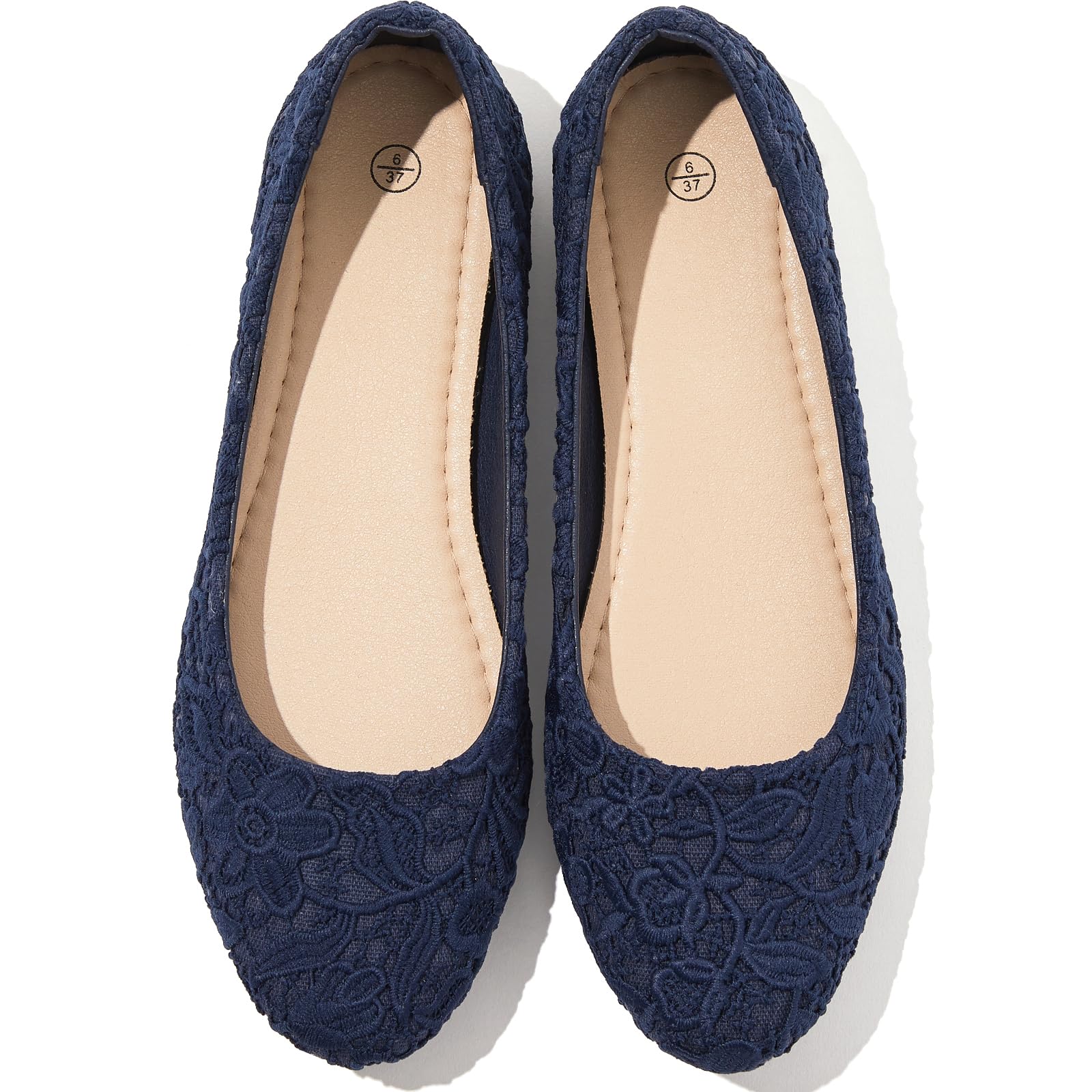 Dress Shoes for Women Round Toe Flats Shoes Lace Ballet Flats Dressy Comfortable Foldable Flats Low Heel