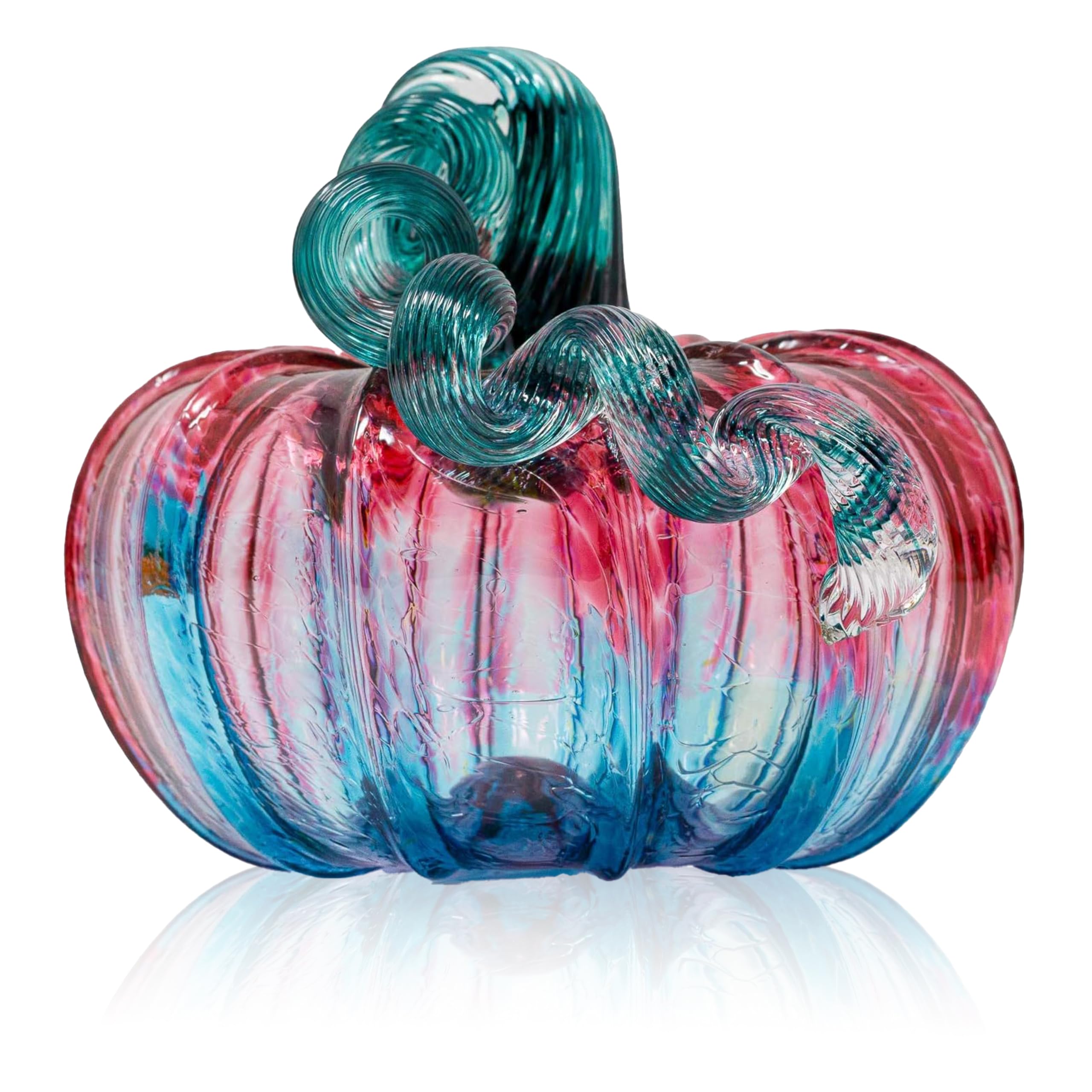 Luke Adams Glass | Handmade Glass Pumpkins | Handmade Table Top Home Decor (Squat, Jewel)